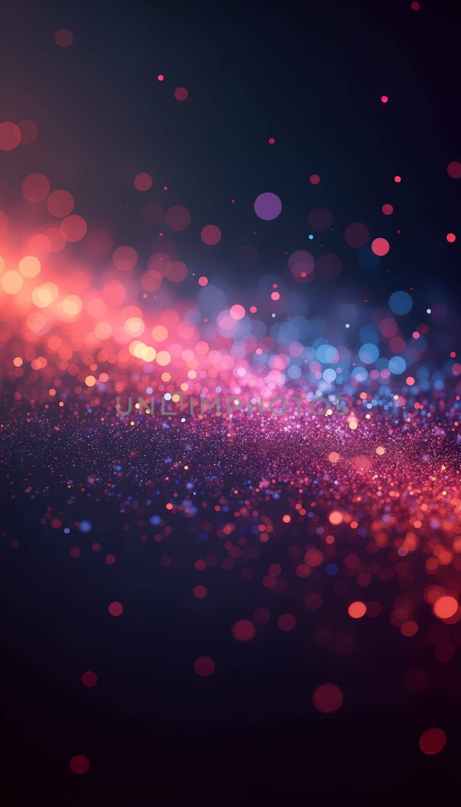 Bright and colorful lights glow against a dark background, creating a mesmerizing and vibrant abstract effect that captivates the viewer's attention - Generative AI