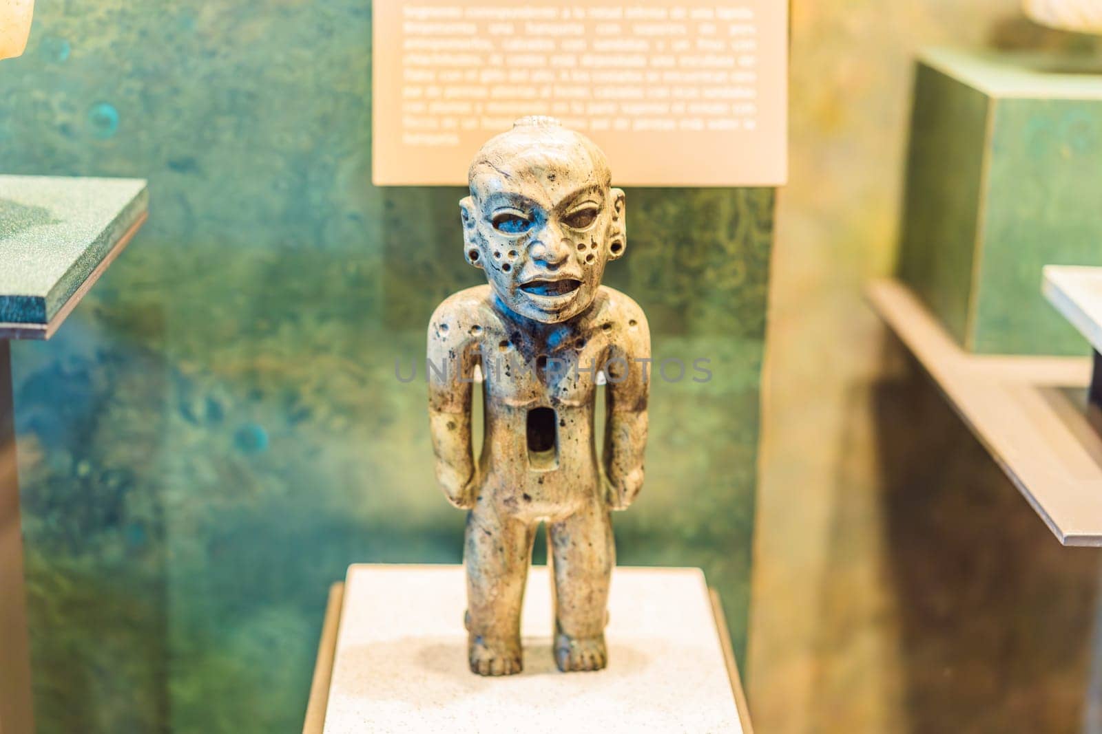 27.07.2024 Mexico City, Mexico: Artifact from the National Museum of Anthropology in Mexico City. Historic and cultural treasure showcasing Mexico rich pre-Columbian heritage. Anthropology, history, and education concept.