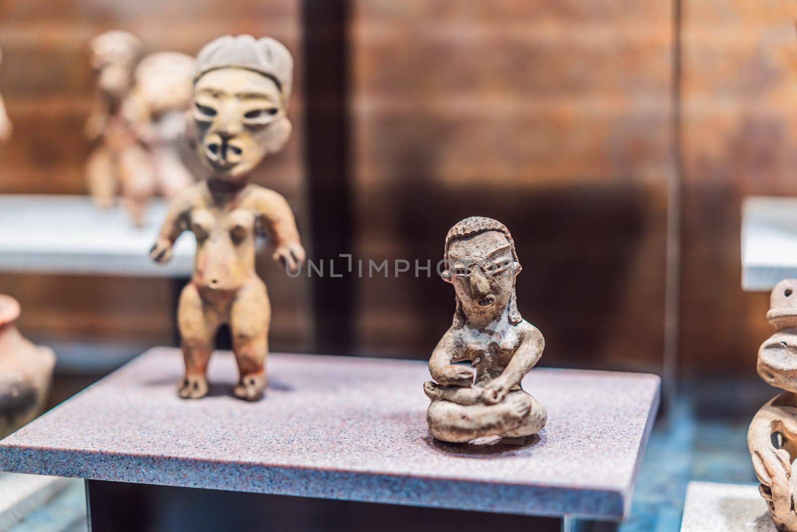 27.07.2024 Mexico City, Mexico: Artifact from the National Museum of Anthropology in Mexico City. Historic and cultural treasure showcasing Mexico rich pre-Columbian heritage. Anthropology, history, and education concept.