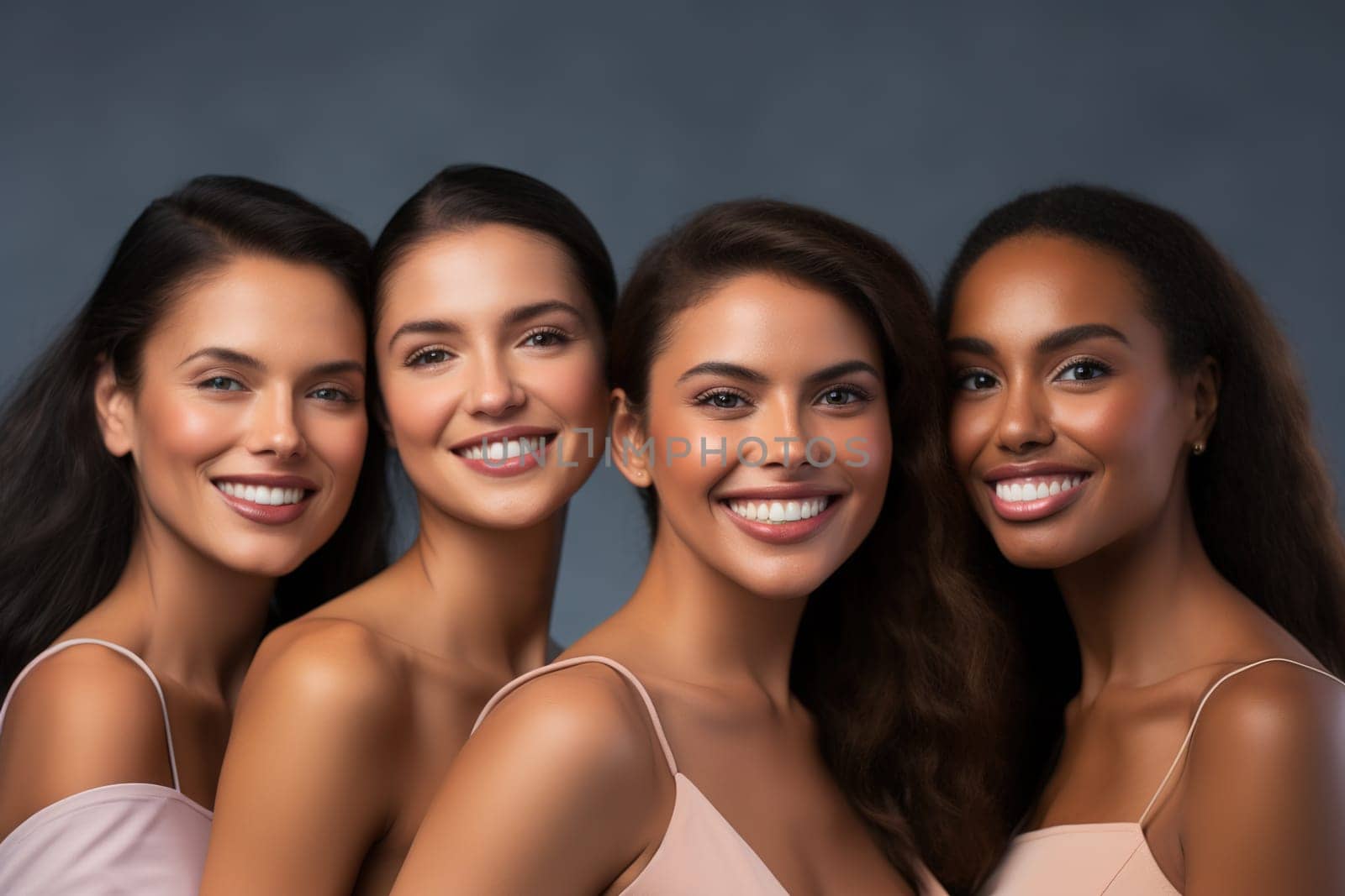 Beautiful girls with different skin colors. Model by Yurich32