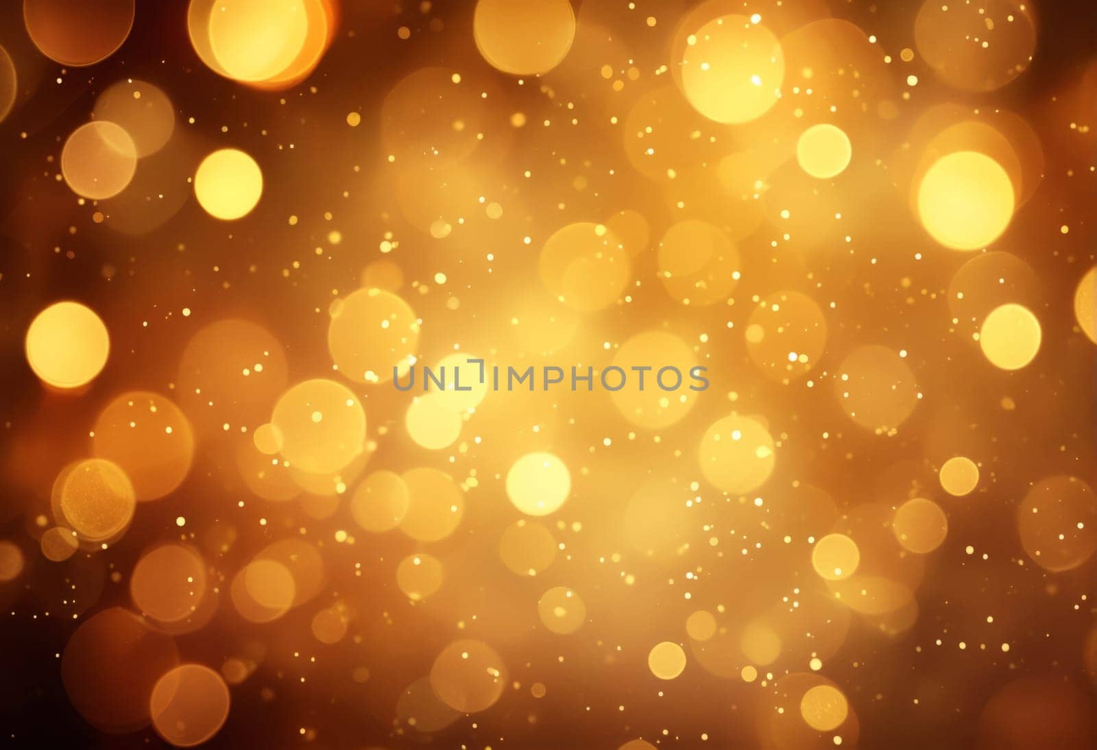 Ethereal Red and Gold Bokeh Background with Glittering Particles.