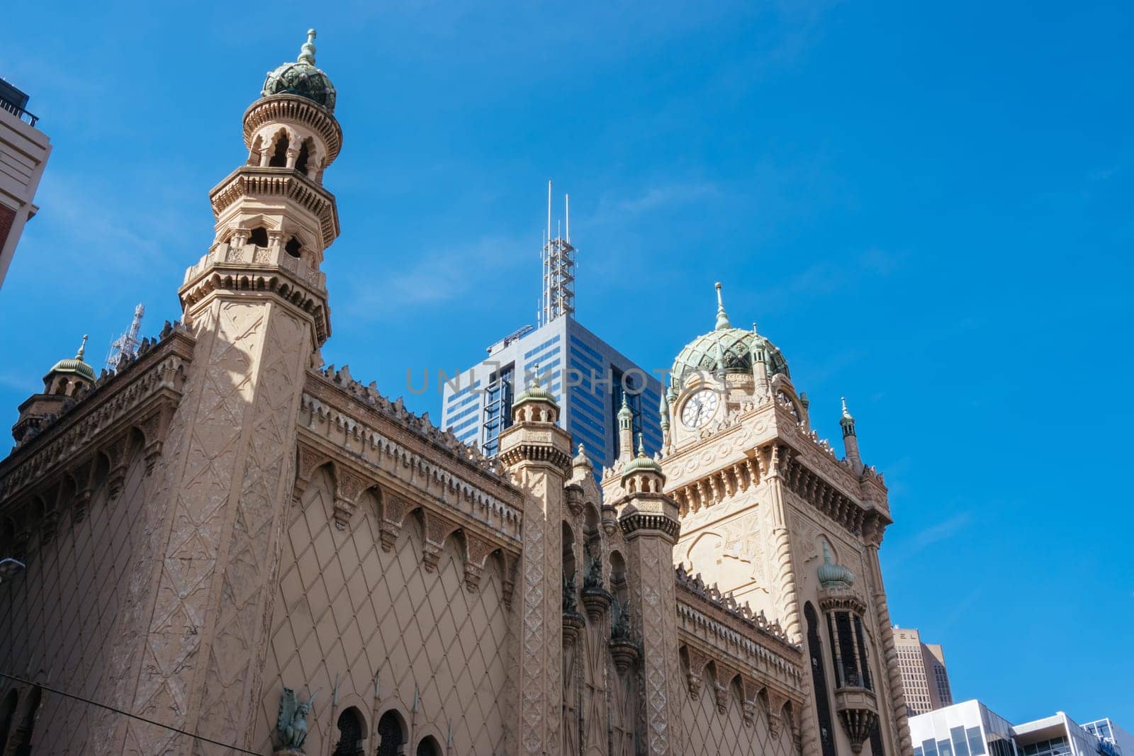 MELBOURNE, AUSTRALIA - JANUARY 08, 2025: The Forum Theatre on Flinders St on a hot summer's afternoon in Melbourne, Victoria, Australia