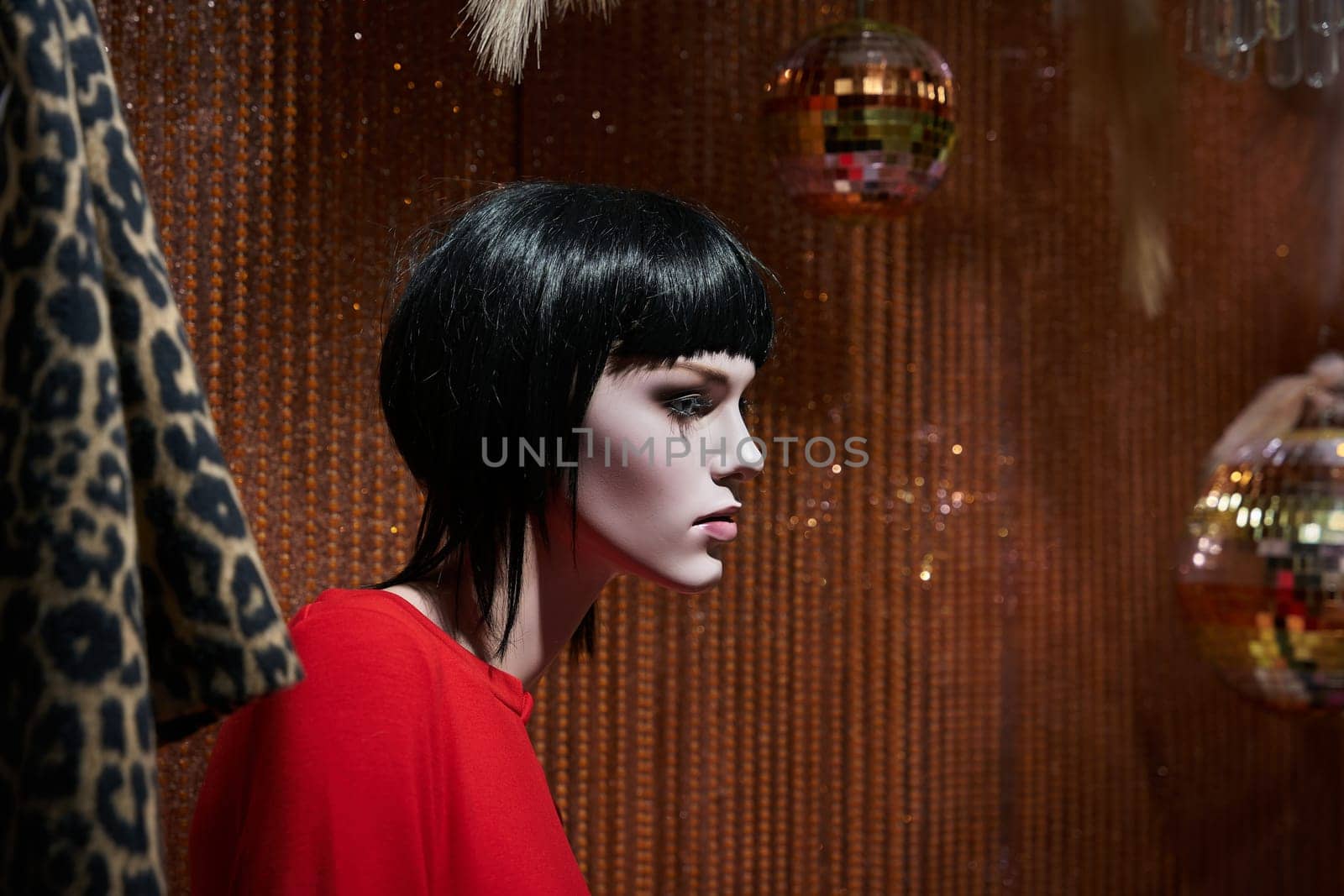 Window mannequin in a shop window in the city center of Magdeburg in Germany