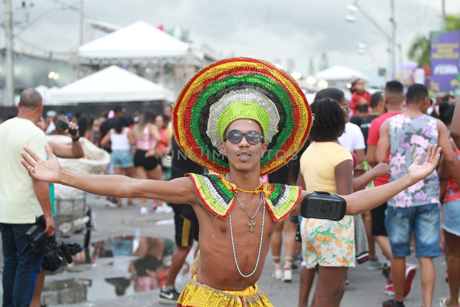 salvador, bahia, brazil - april 23, 2023: micareta party in the city of Feira de Santana.