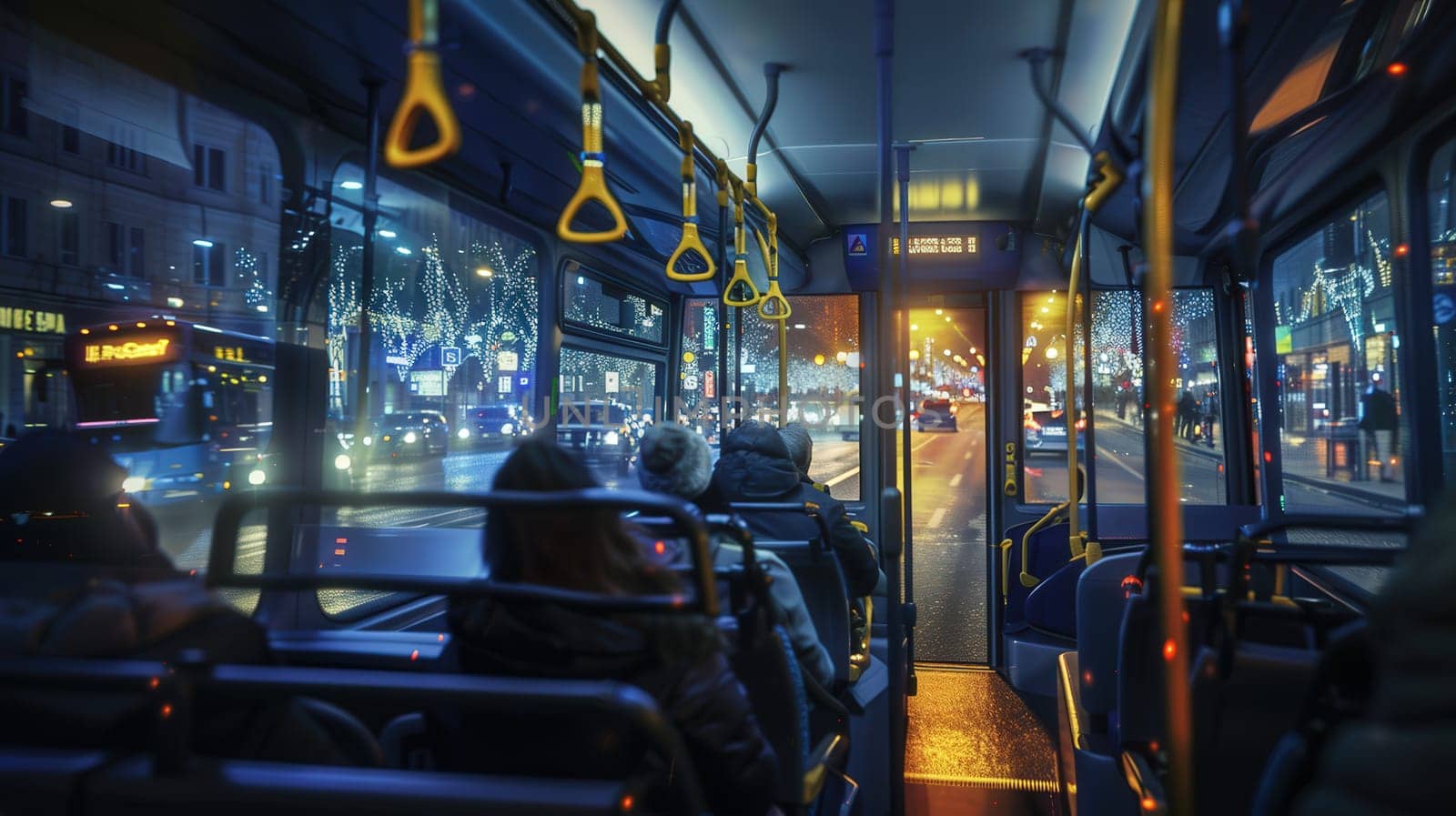 Passengers In A Bus Interior Inside