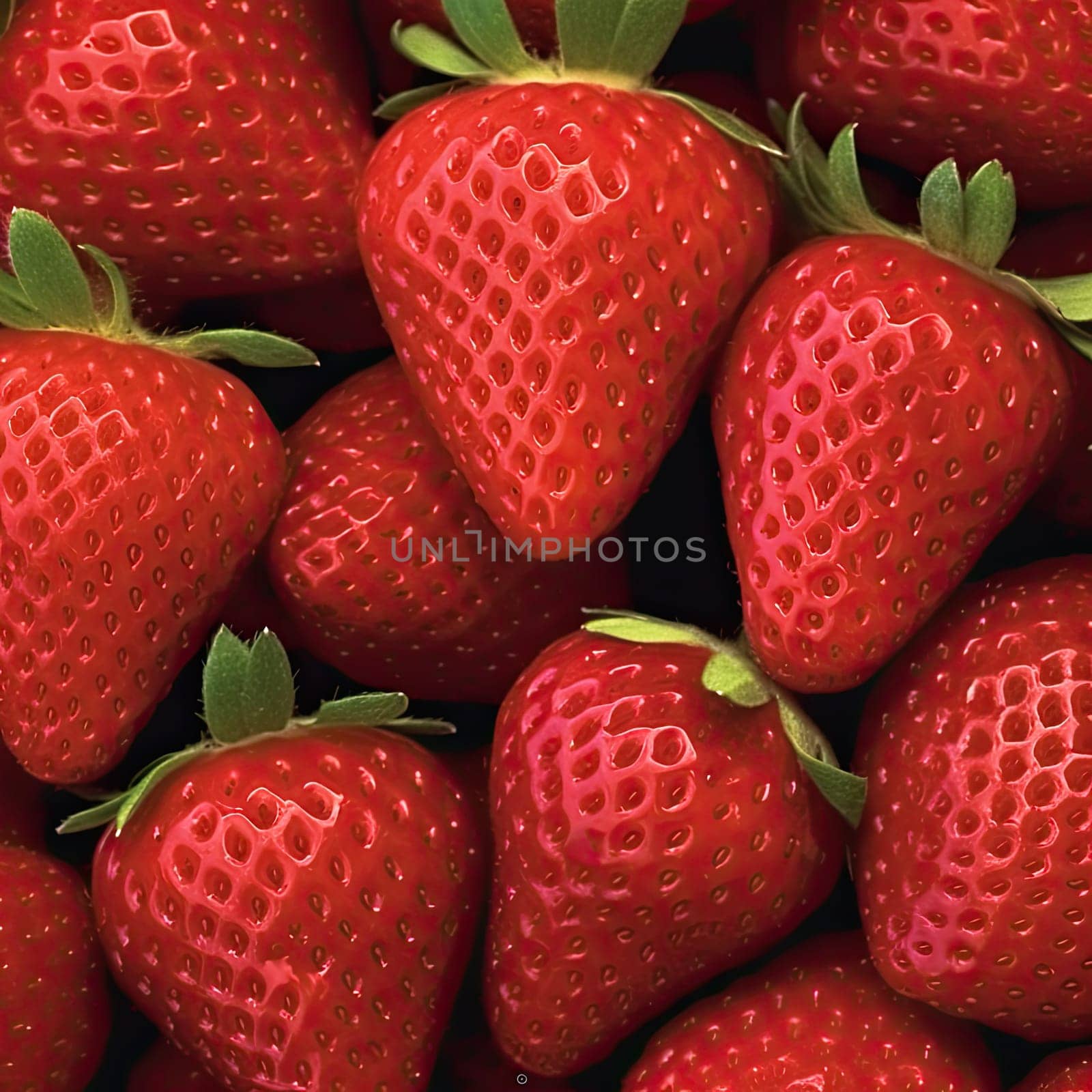 Close up pf wild strawberries. Natural and healthy background.