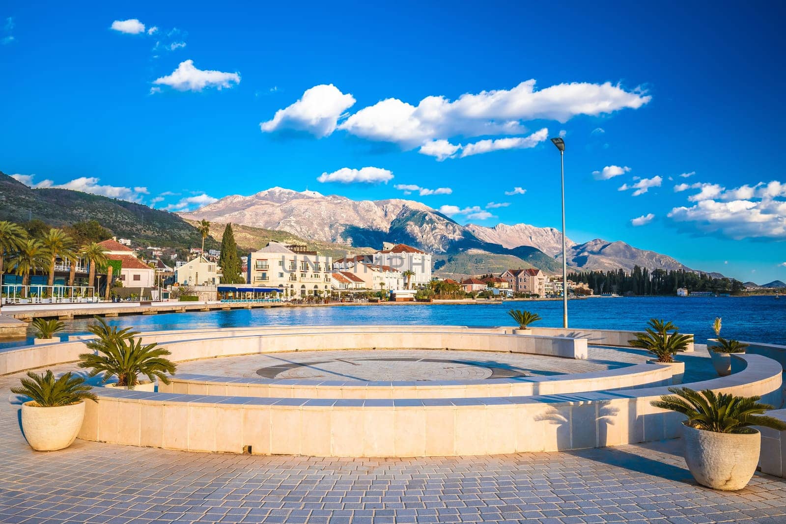 Town of Tivat scenic destination waterfront view, Montenegro coastline