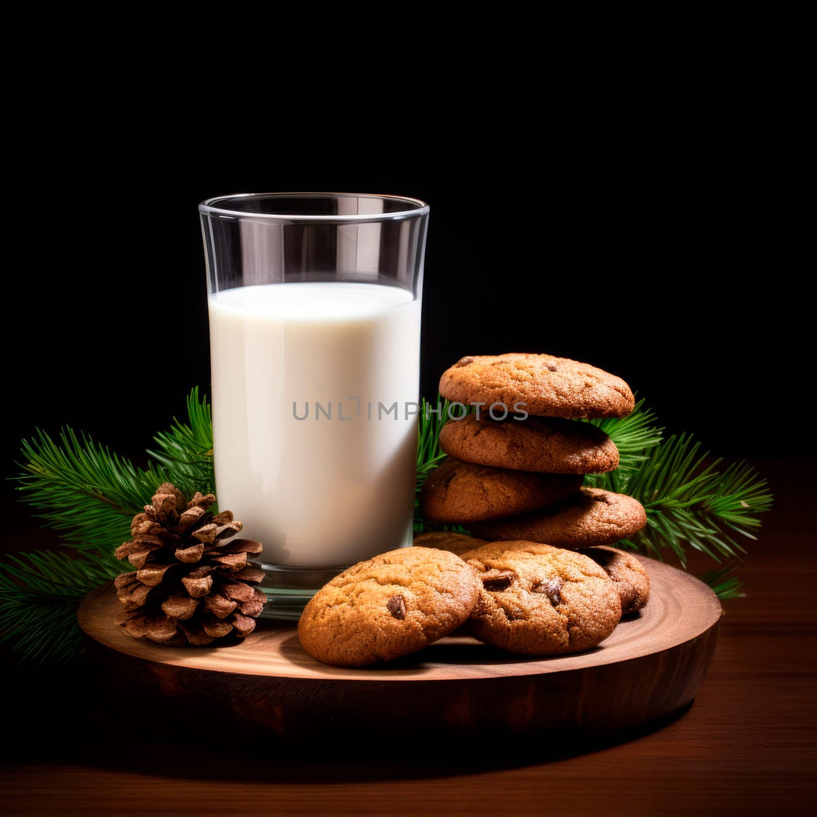 Treats for Santa Claus - milk and cookies by Spirina