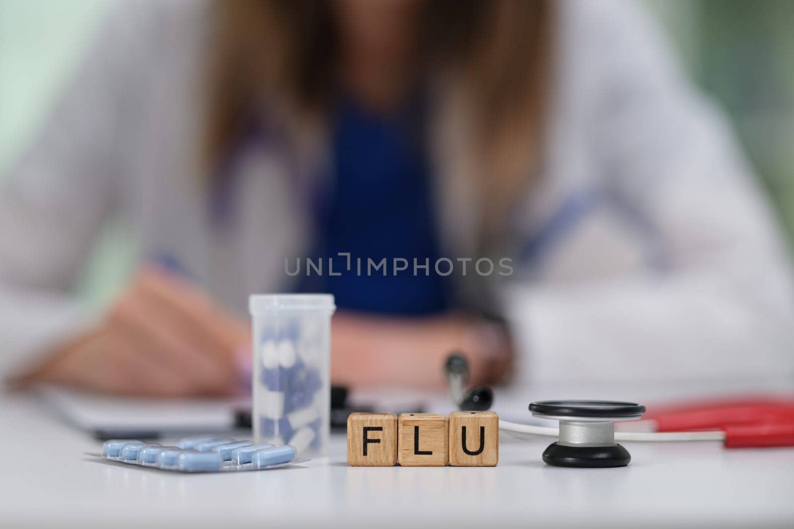 A dedicated healthcare professional places a strong emphasis on flu treatment alongside various medication tools