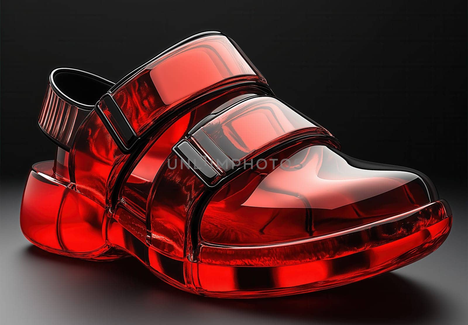 Men's shoes on a black background. Selective focus.