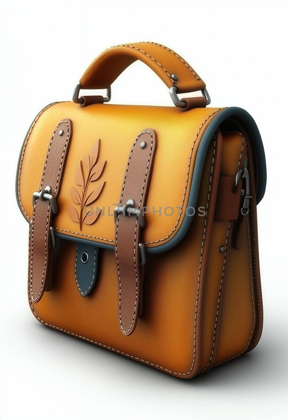 Women's bag on a white background. Selective focus.