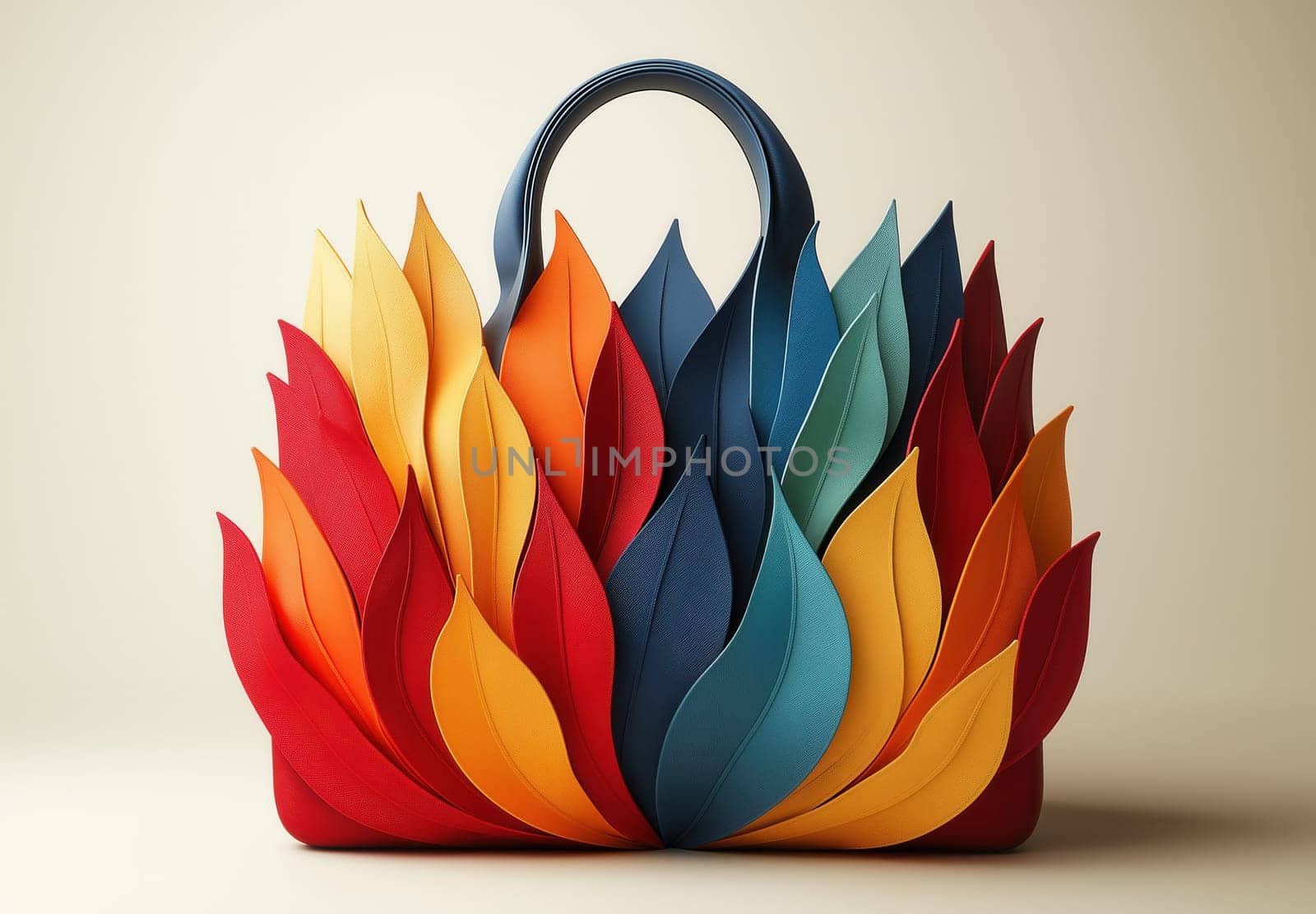Women's bag on a white background. Selective focus.