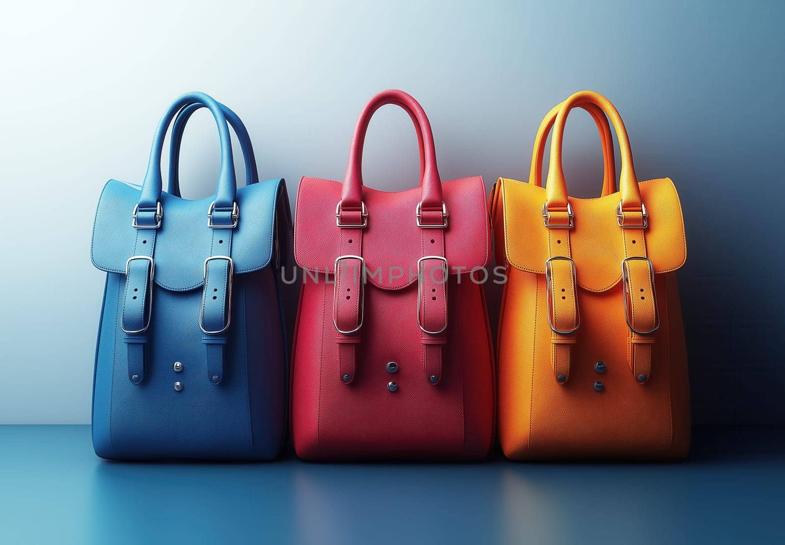 Women's bag on a light background. Selective focus.