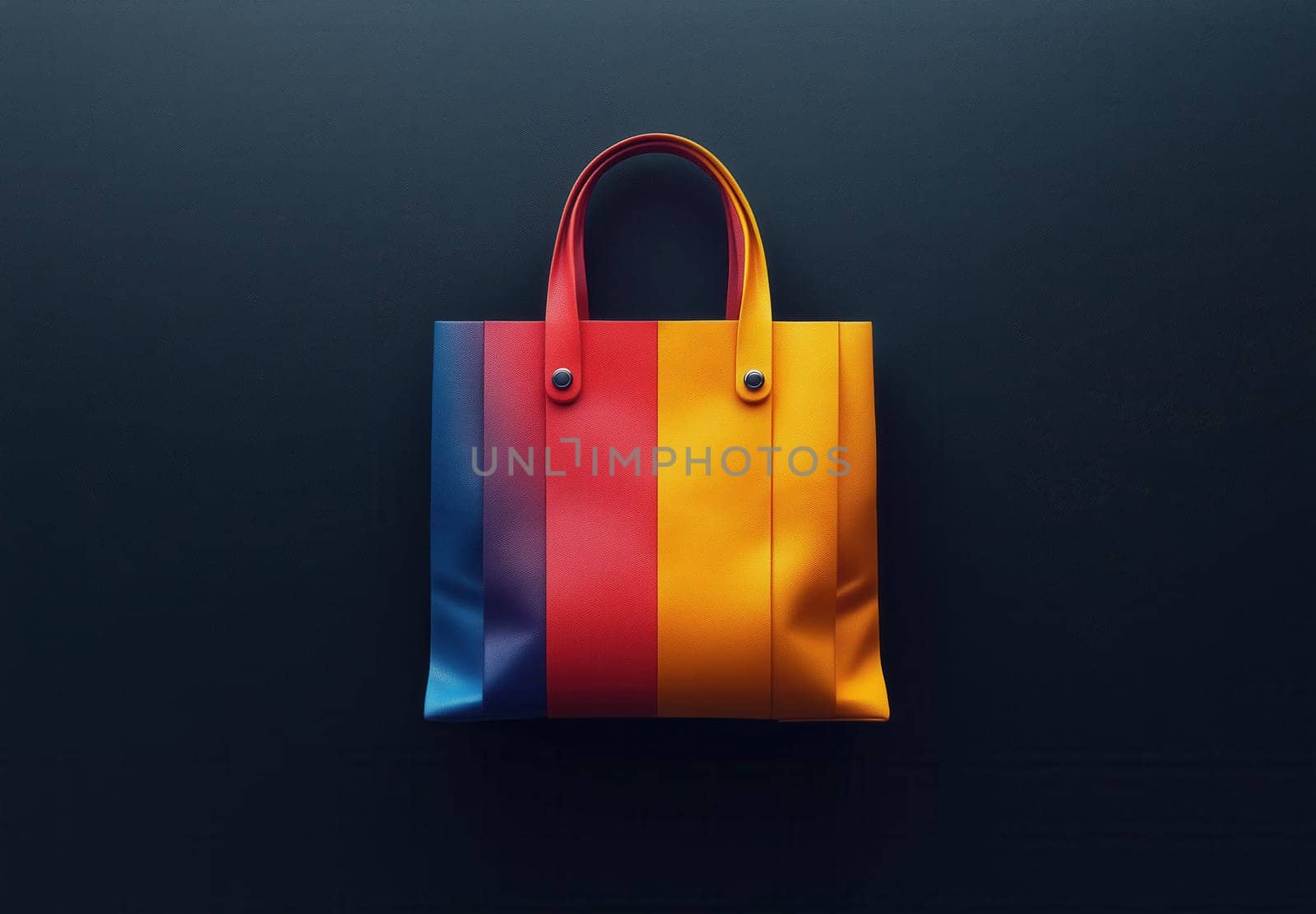 A woman's bag on a black background. Selective focus.