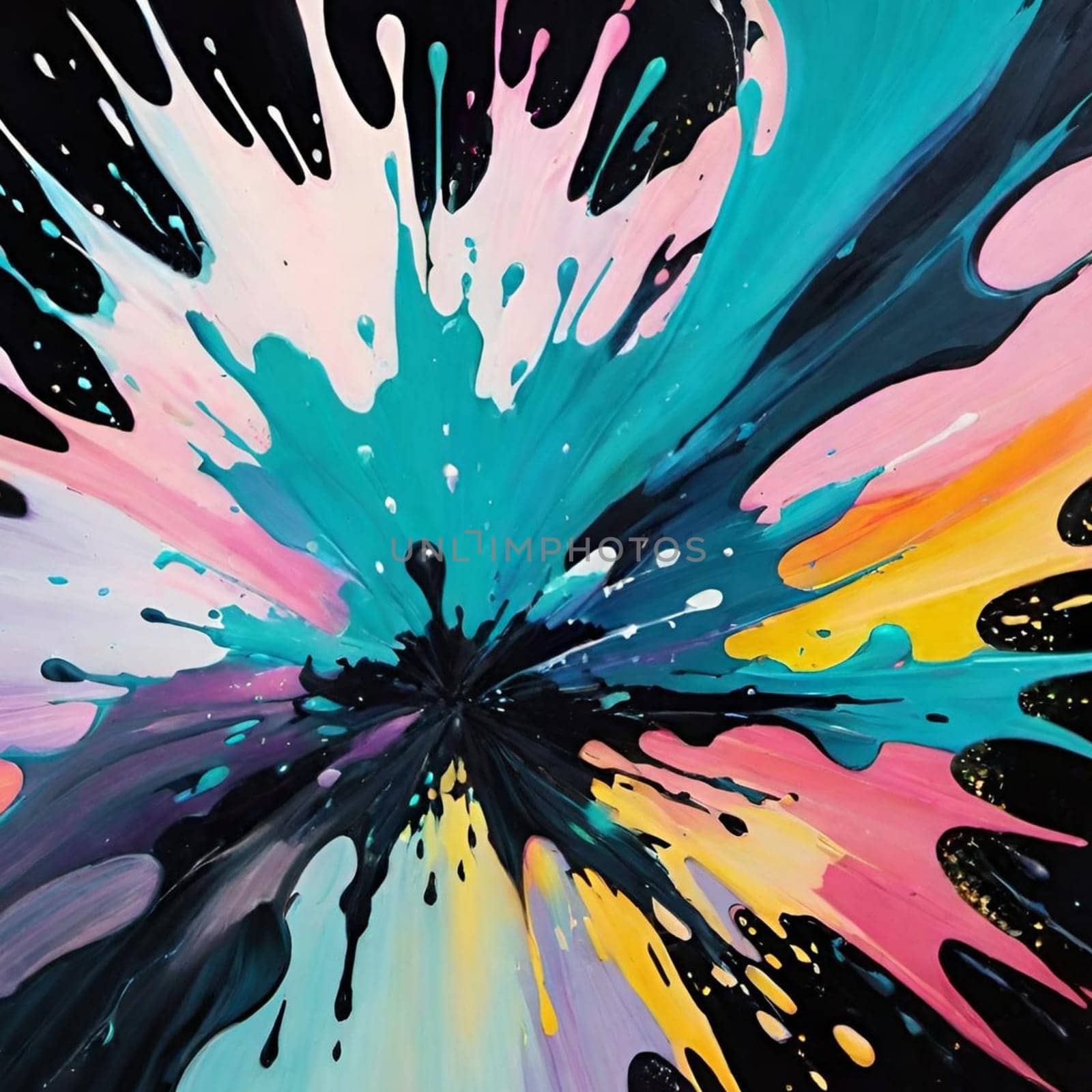splash colorful paint art background abstract. High quality illustration