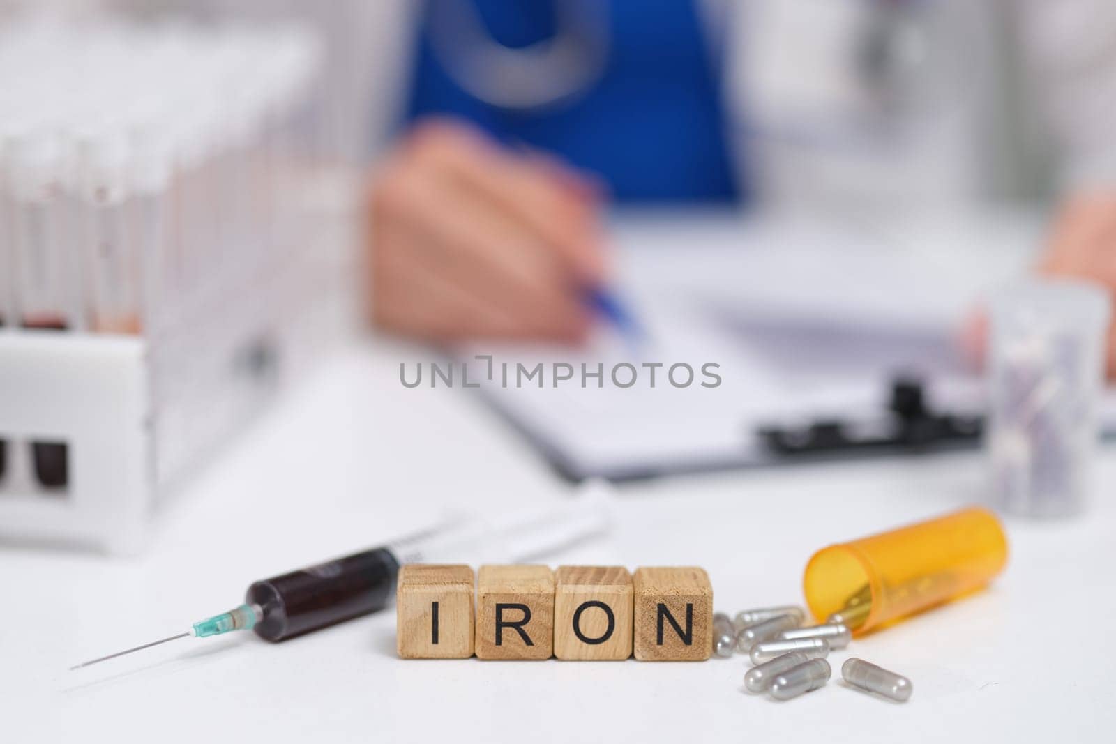 Medical instruments and iron supplements are used for effective treatment of iron deficiency in clinics