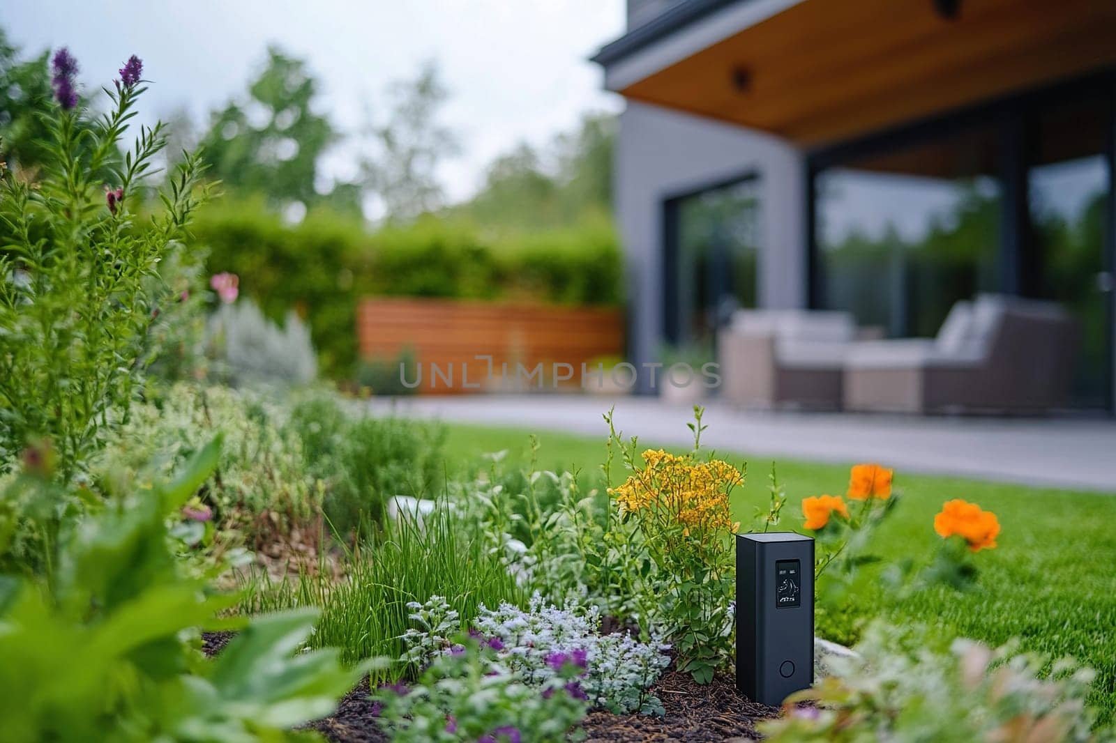 Smart sensor that measures moisture and acidity levels of soil in your backyard garden.