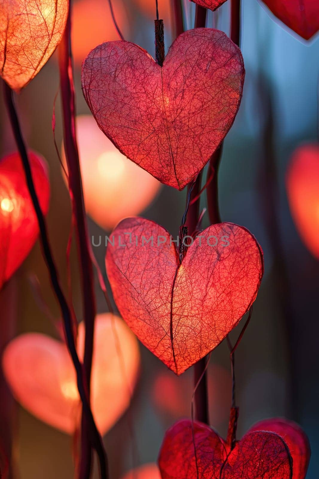 Close up of hearts Valentine's Day. Selective focus.