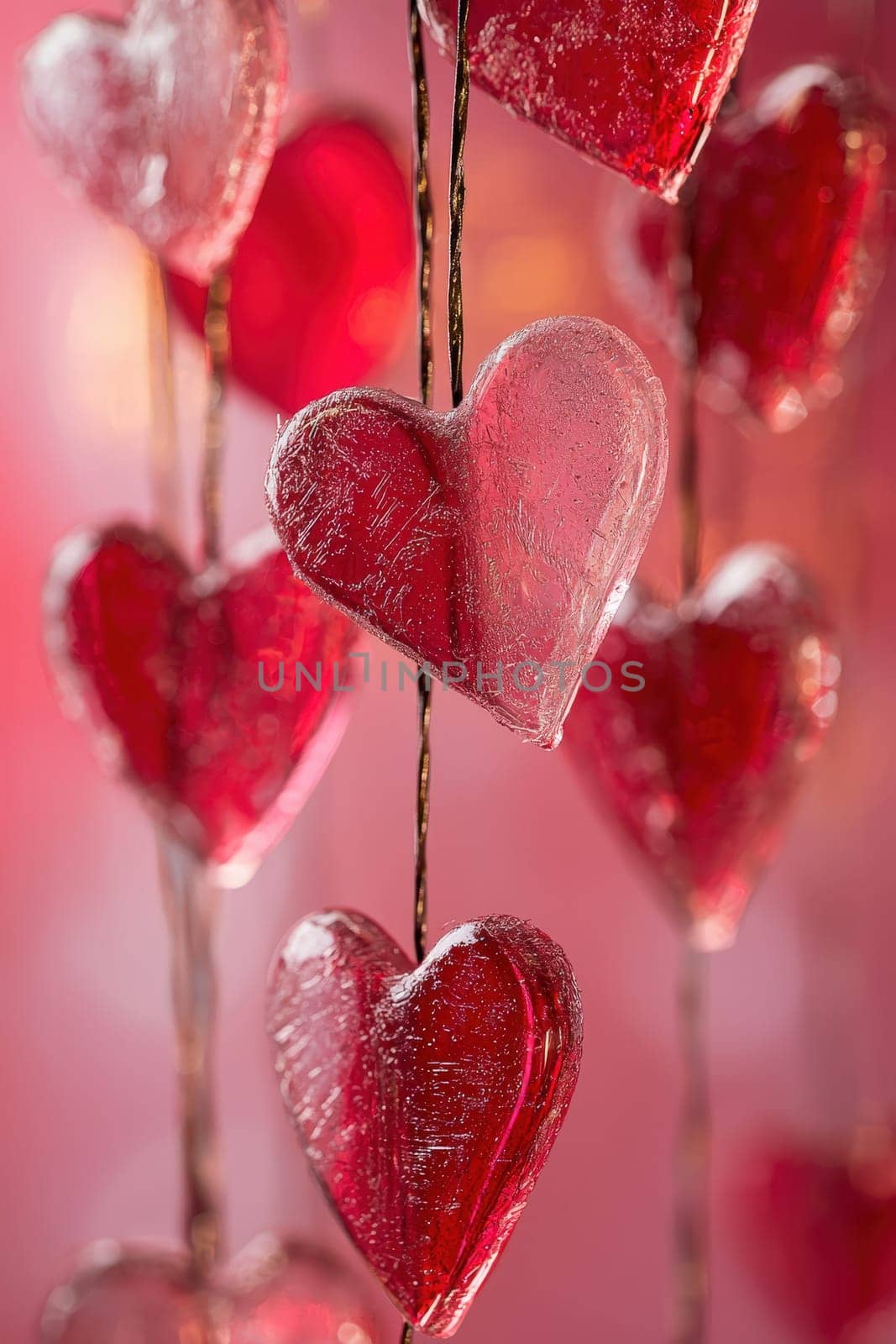 Close up of hearts Valentine's Day. Selective focus.