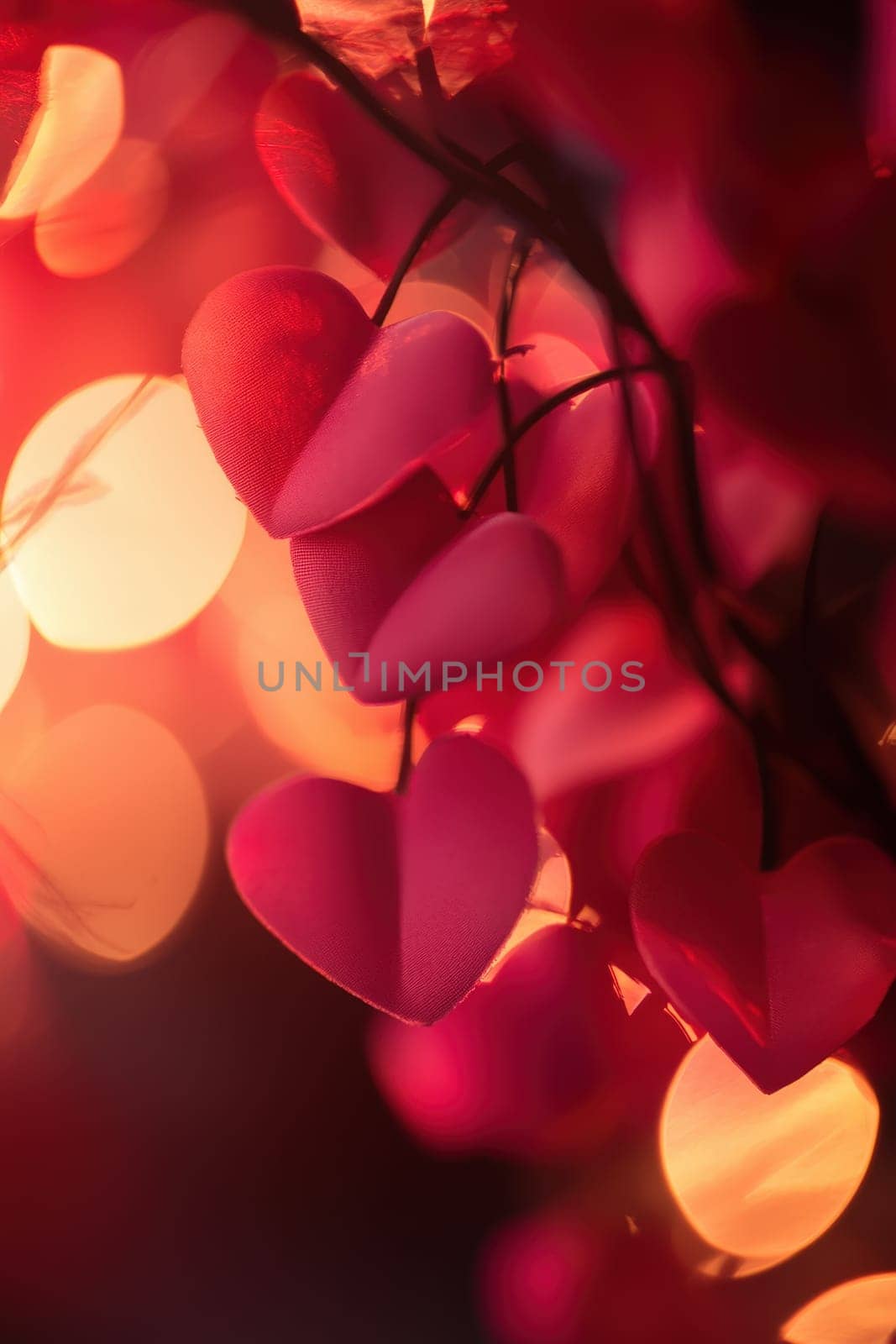 Close up of hearts Valentine's Day. Selective focus.