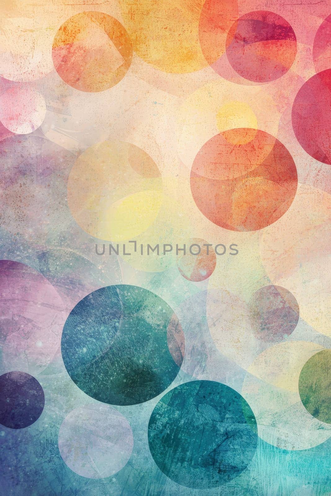 background of colorful circles. Selective focus.