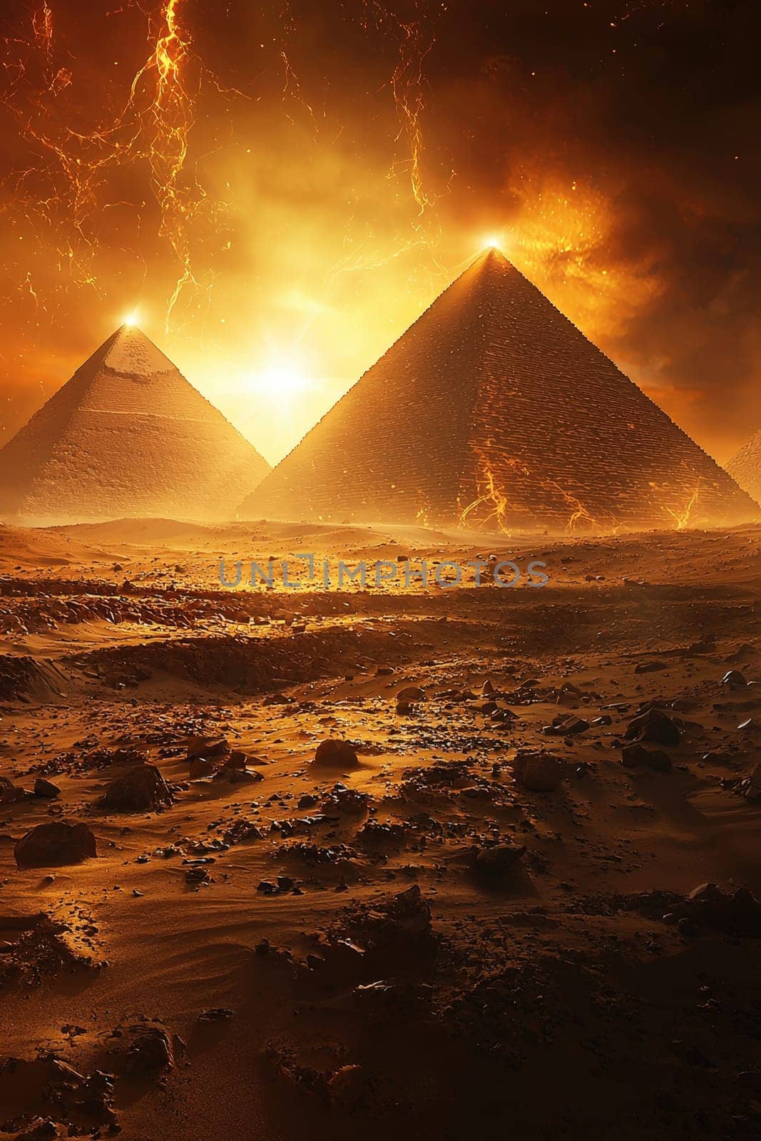 Beautiful pyramids in Egypt. Selective focus.