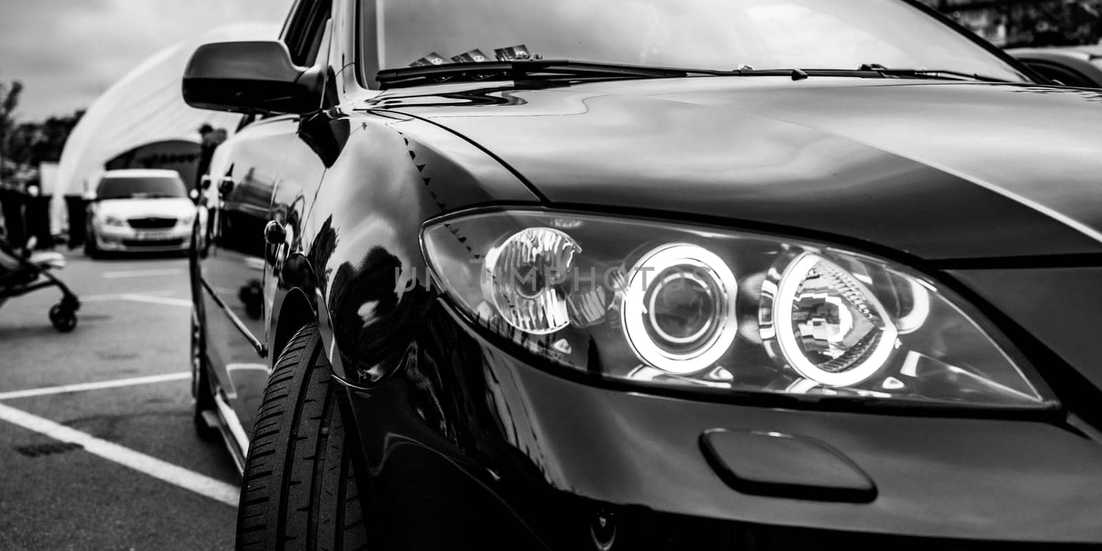KyivCarFest car show, Ukraine, Kyiv, Retrovyl shopping mall, 20 October 2023. High quality photo