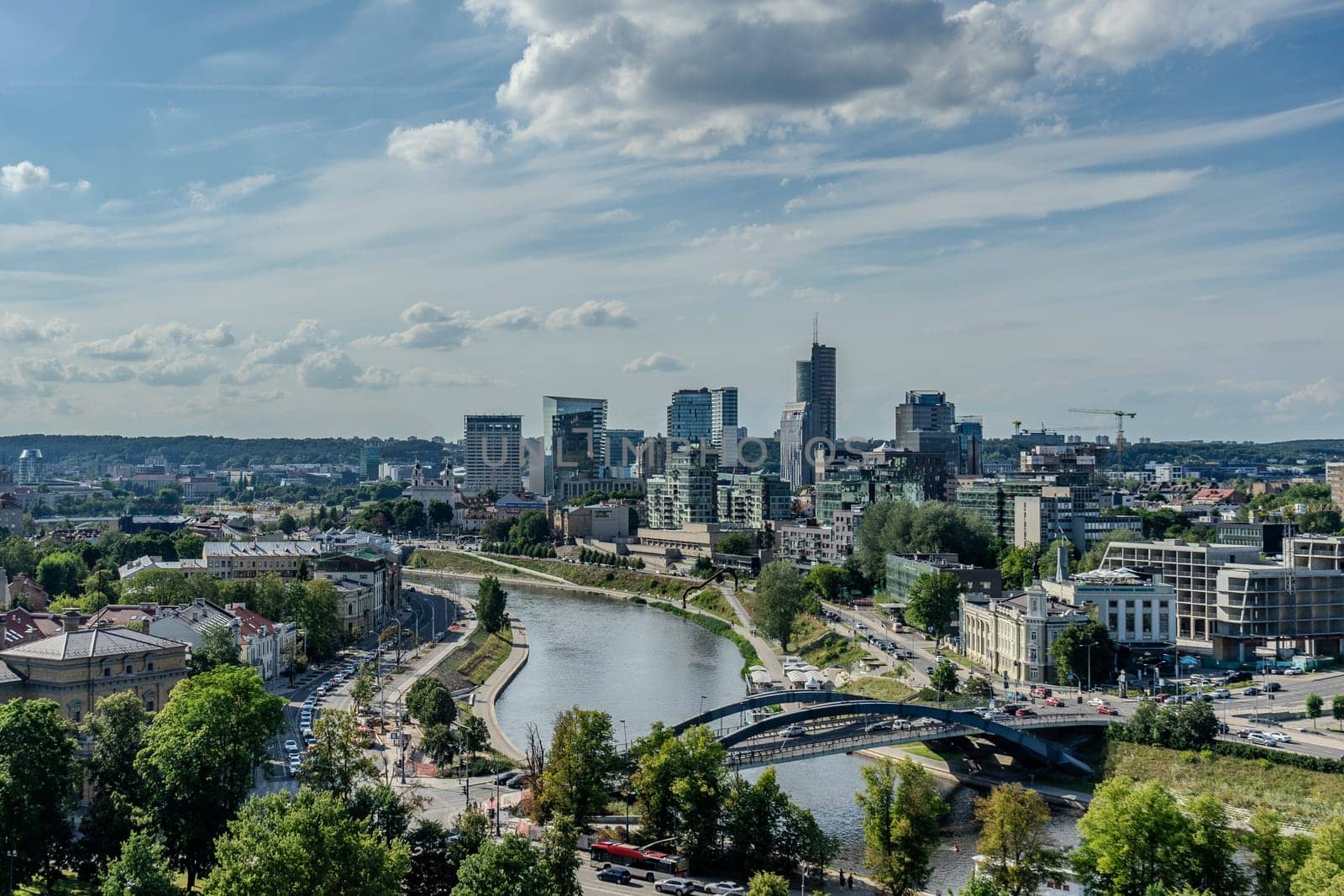 Cityscape of Vilnius, capital of Lithuania. View from the Gediminas' Tower