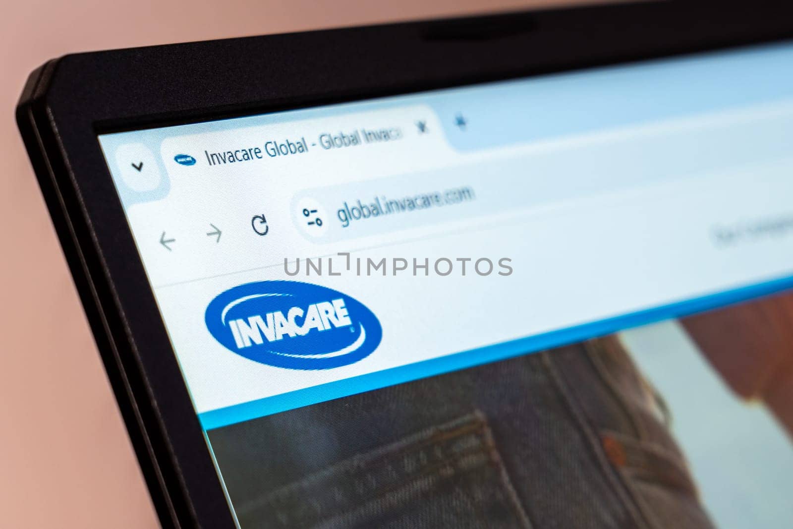 New York, USA - January 19, 2025: Invacare website showcasing mobility and healthcare solutions for individuals with disabilities