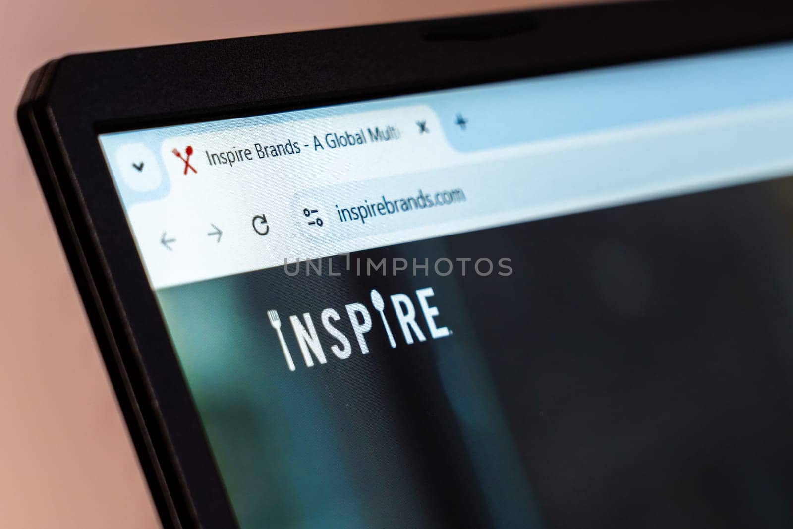 New York, USA - January 19, 2025: Inspire Brands website showcasing global restaurant brands and hospitality solutions