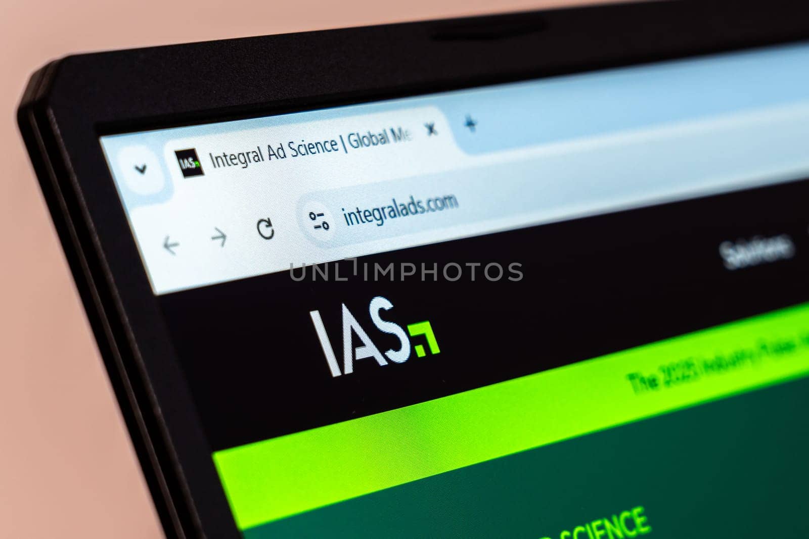 New York, USA - January 19, 2025: IAS website featuring digital ad verification and media quality solutions