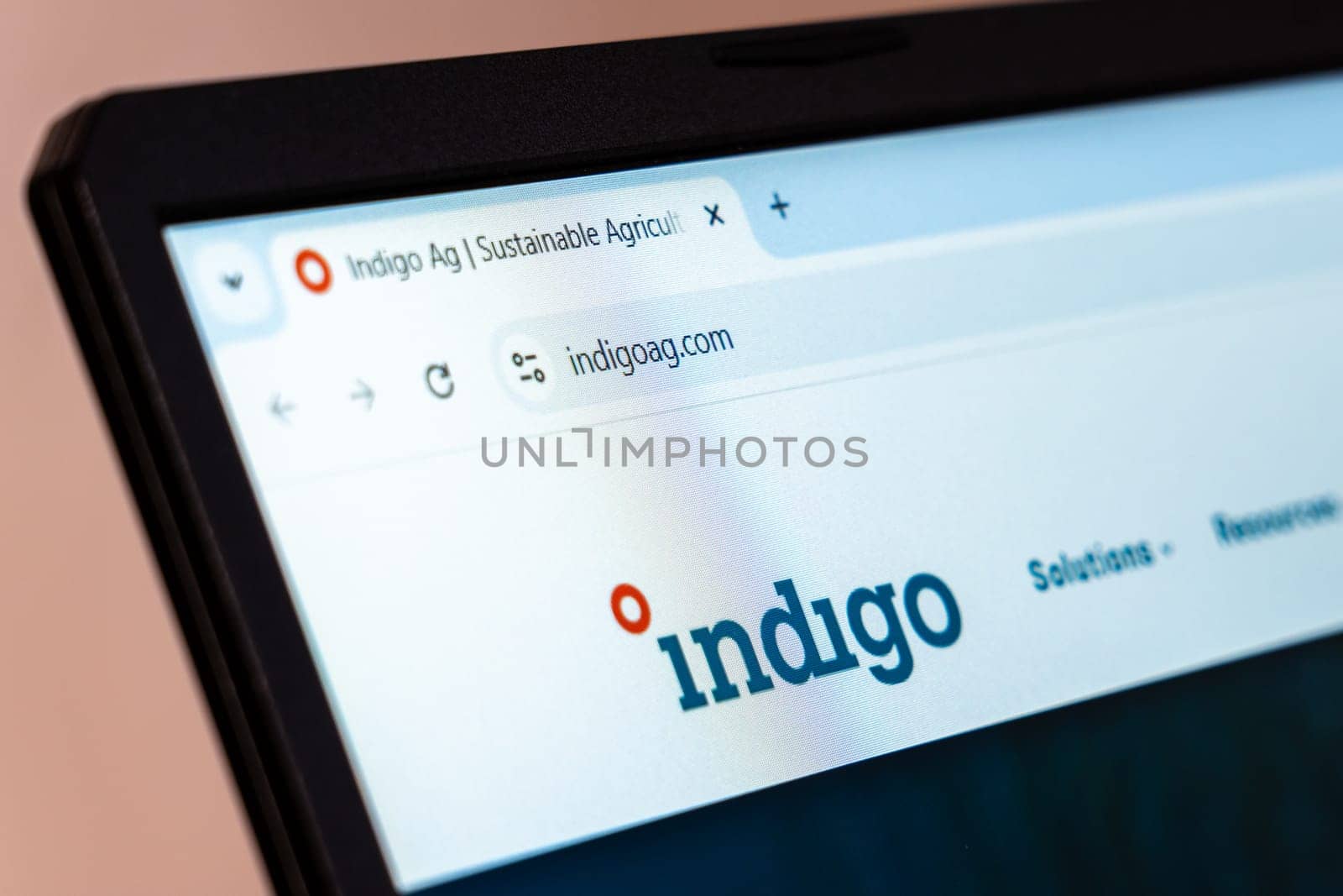 New York, USA - January 19, 2025: Indigo Ag website showcasing sustainable agriculture solutions and farming innovations