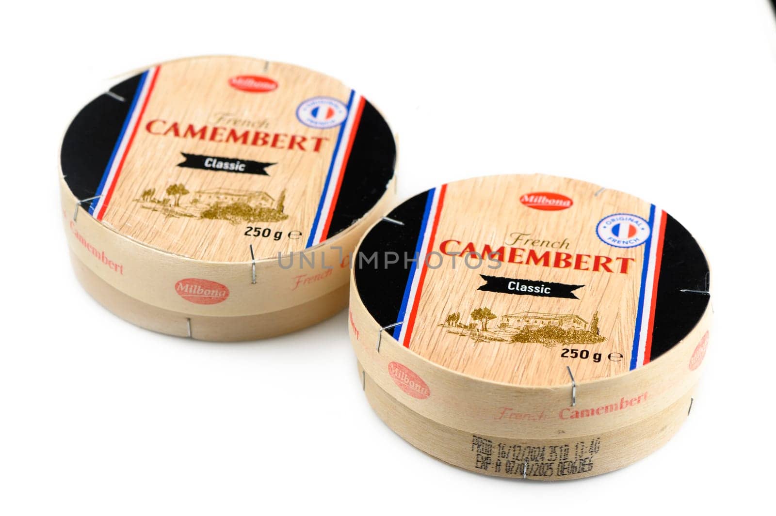 Gaziveren Cyprus -19.01.2025 Taste the rich, creamy texture of classic French camembert cheese beautifully presented for culinary enjoyment.