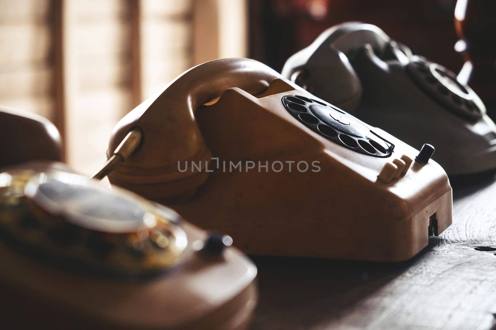 close up image of vintage phone