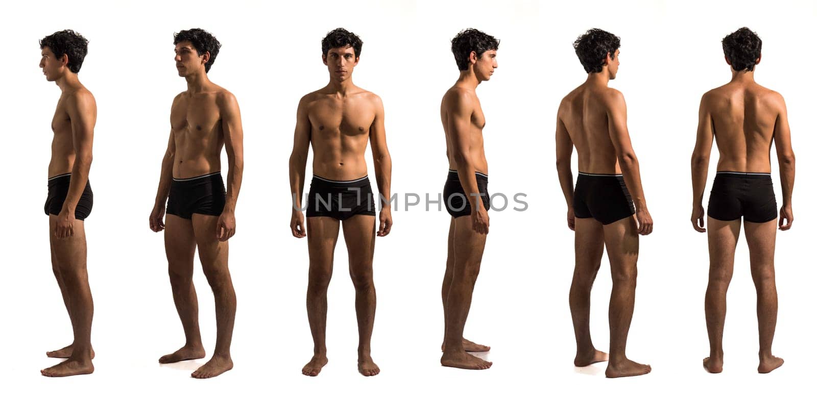 Multiple views of athletic shirtless young handsome man by artofphoto