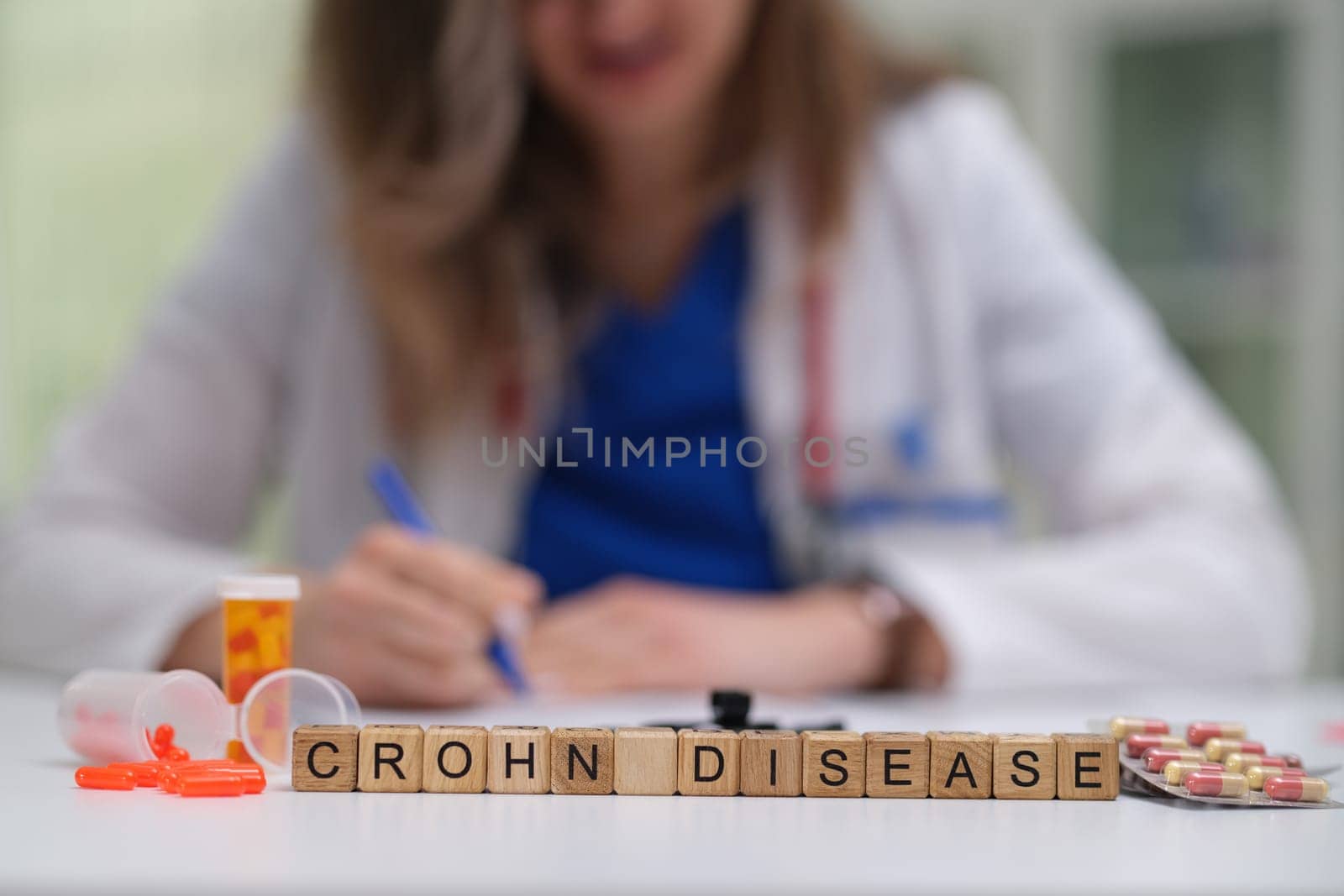 A knowledgeable healthcare professional engages in a discussion about Crohns disease and various medications used