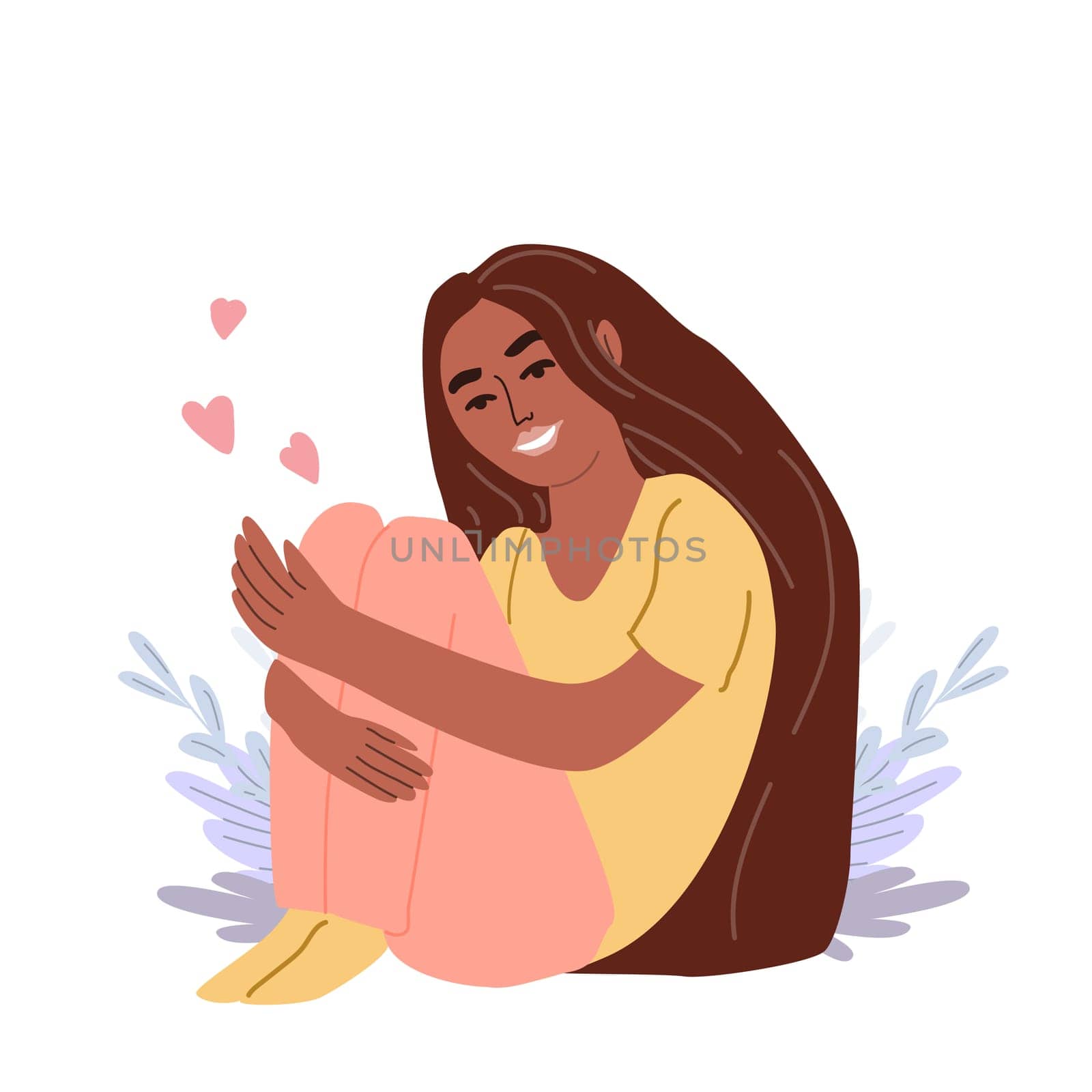 Self love and empowerment for women embracing positivity and happiness.