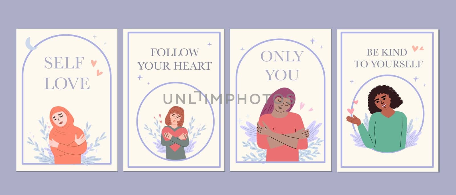 Self love motivation and empowerment for women in their 30s - inspirational card design.