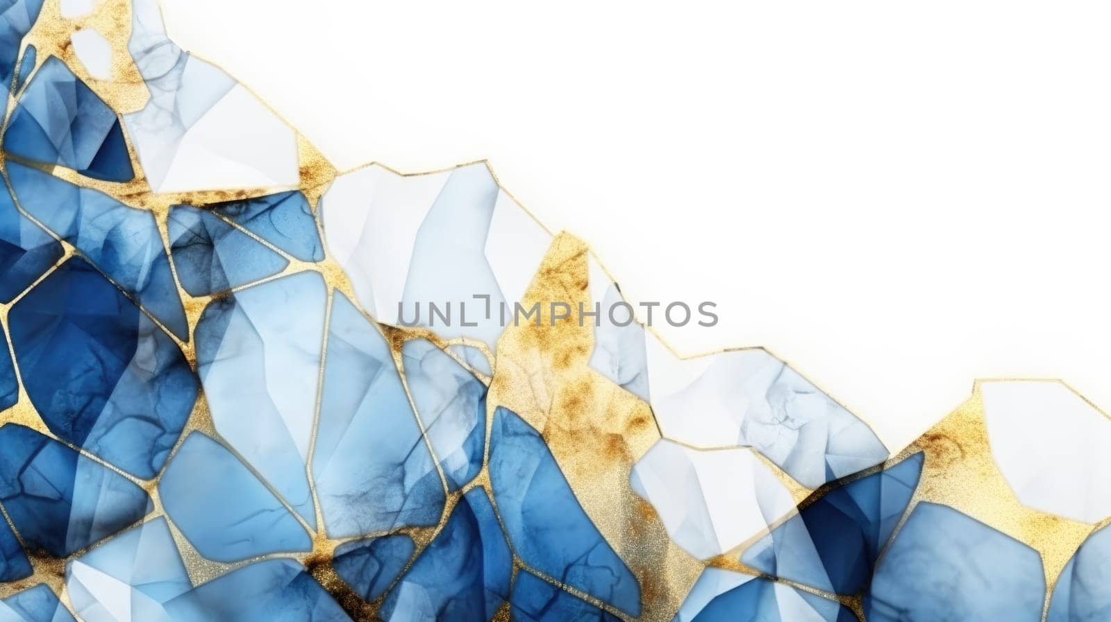 Abstract watercolor artwork mixed with buzzy geometric shapes for background of social media banner generative AI image