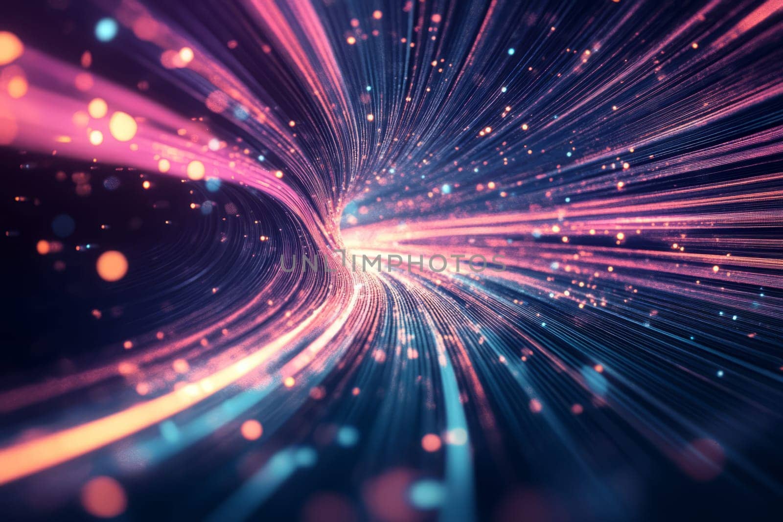 Abstract technology neon,purple,pink background Glow colors represents the speed of light in galaxy and explosion in universe.