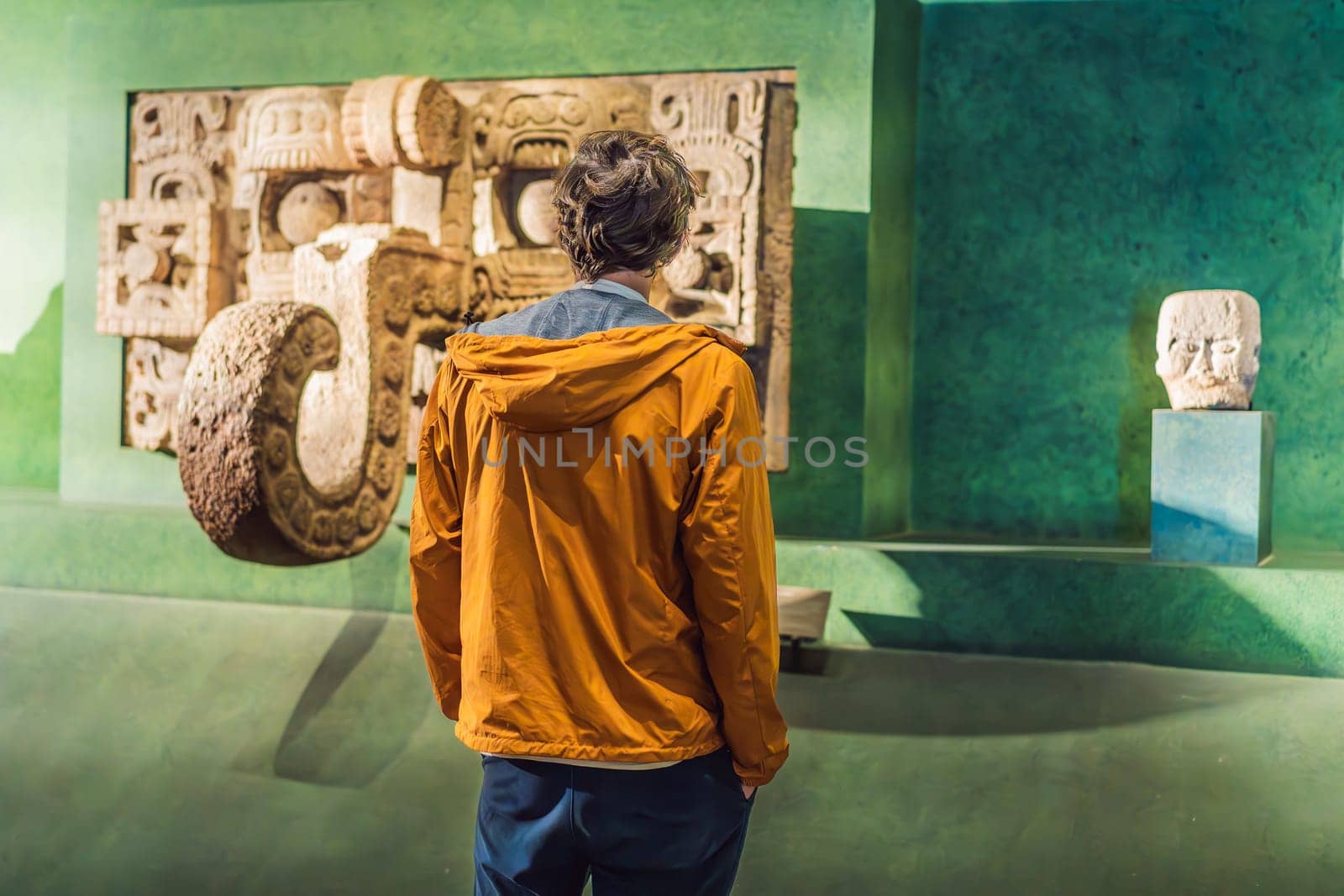 27.07.2024 Mexico City, Mexico: Artifact from the National Museum of Anthropology in Mexico City. Historic and cultural treasure showcasing Mexico rich pre-Columbian heritage. Anthropology, history, and education concept.
