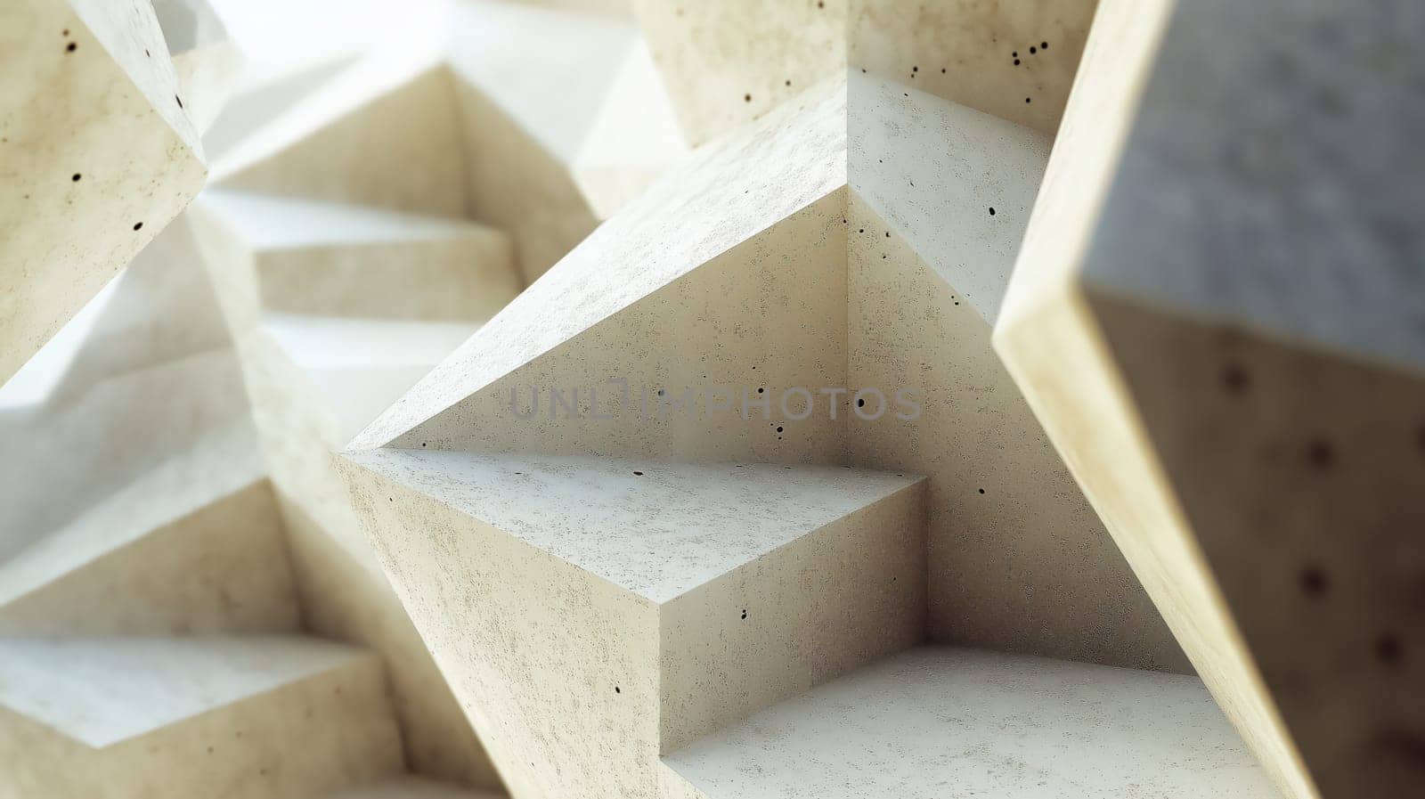 3d low poly concrete shapes geometric abstract background