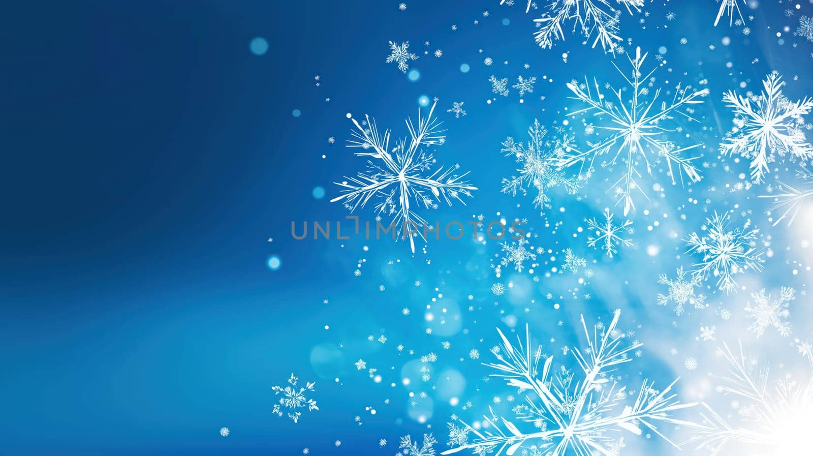 Abstract blue white winter snowy background