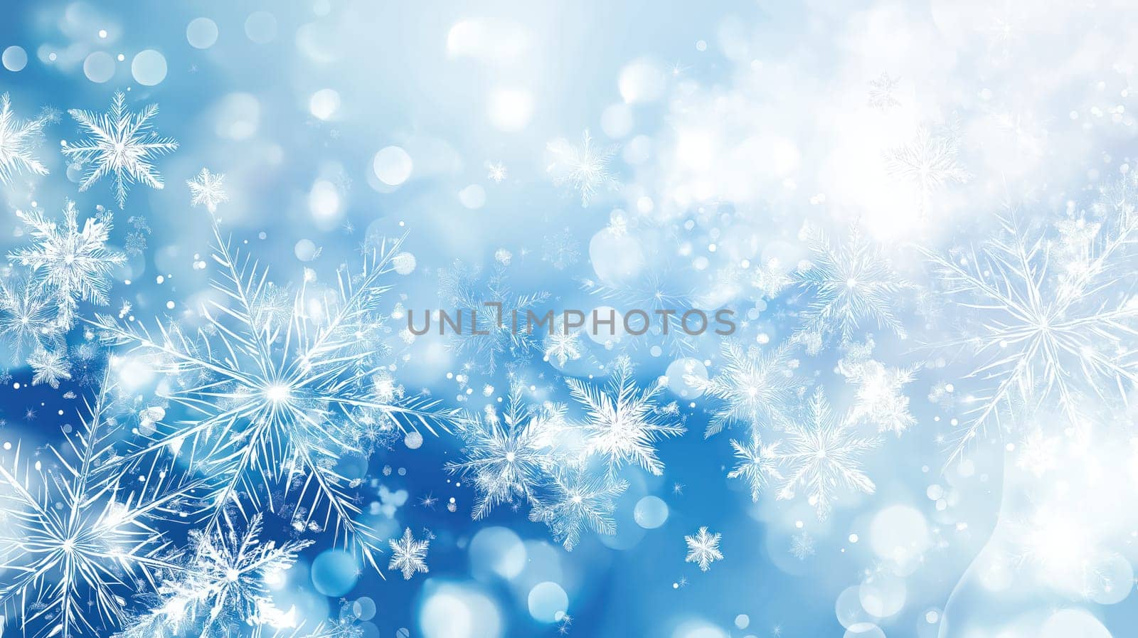 Abstract blue white winter snowy background