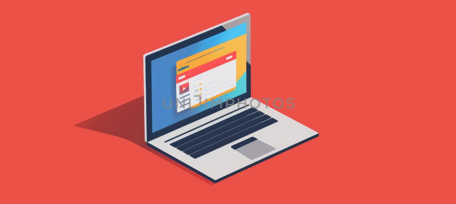 Digital advertisement promoting a voter education webinar, showcasing a stylized laptop screen. the professional yet inviting design encourages viewer engagement and participation through vibrant colors and modern visual elements.