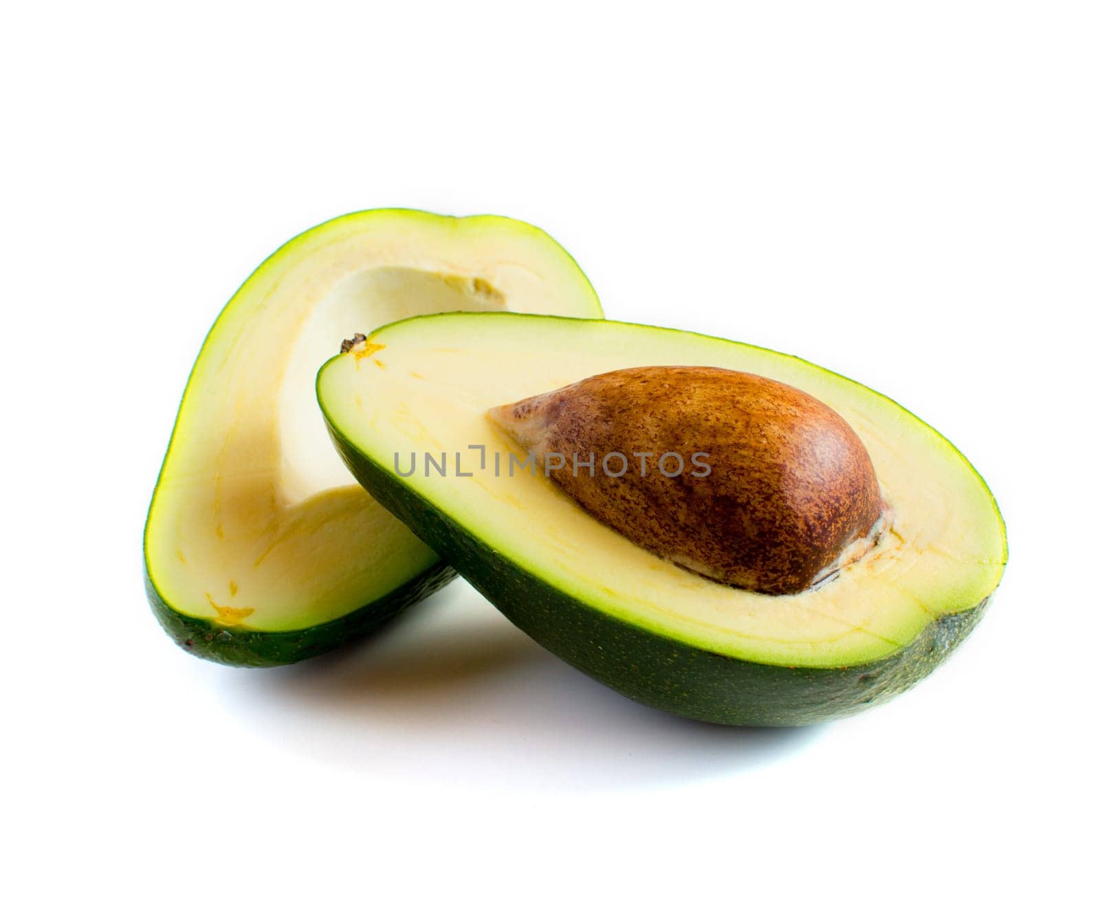 Fresh avocado isolated on white