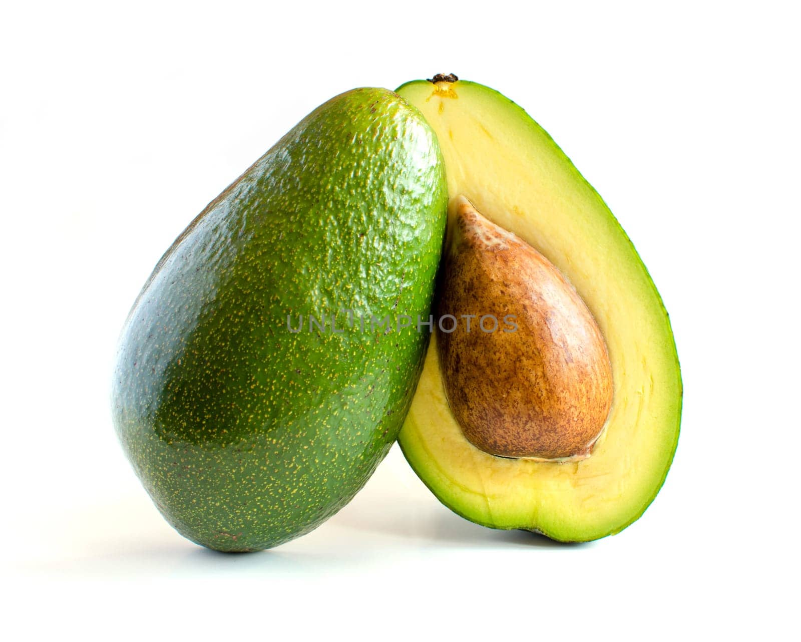 Fresh avocado isolated on white
