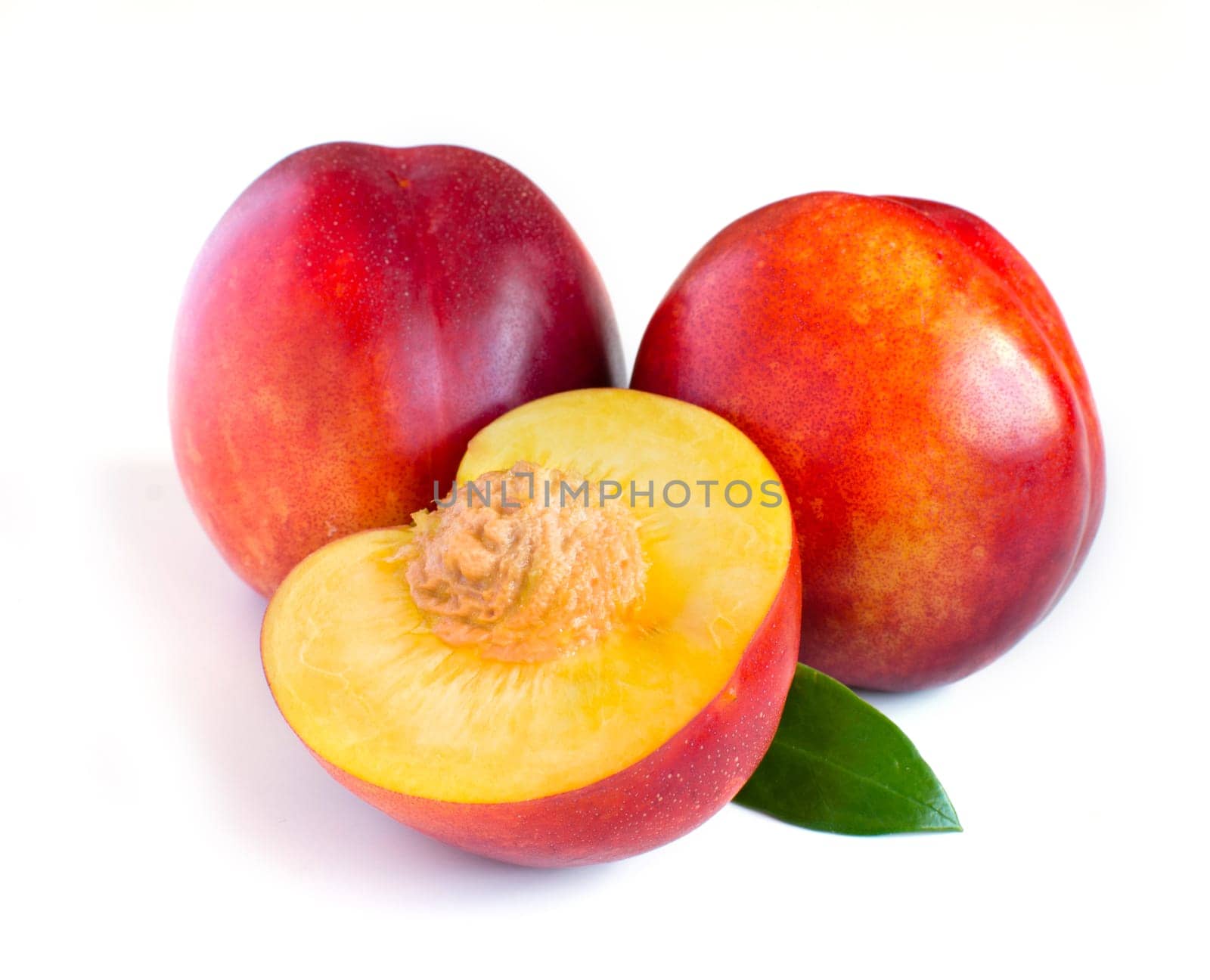 peach on a white background
