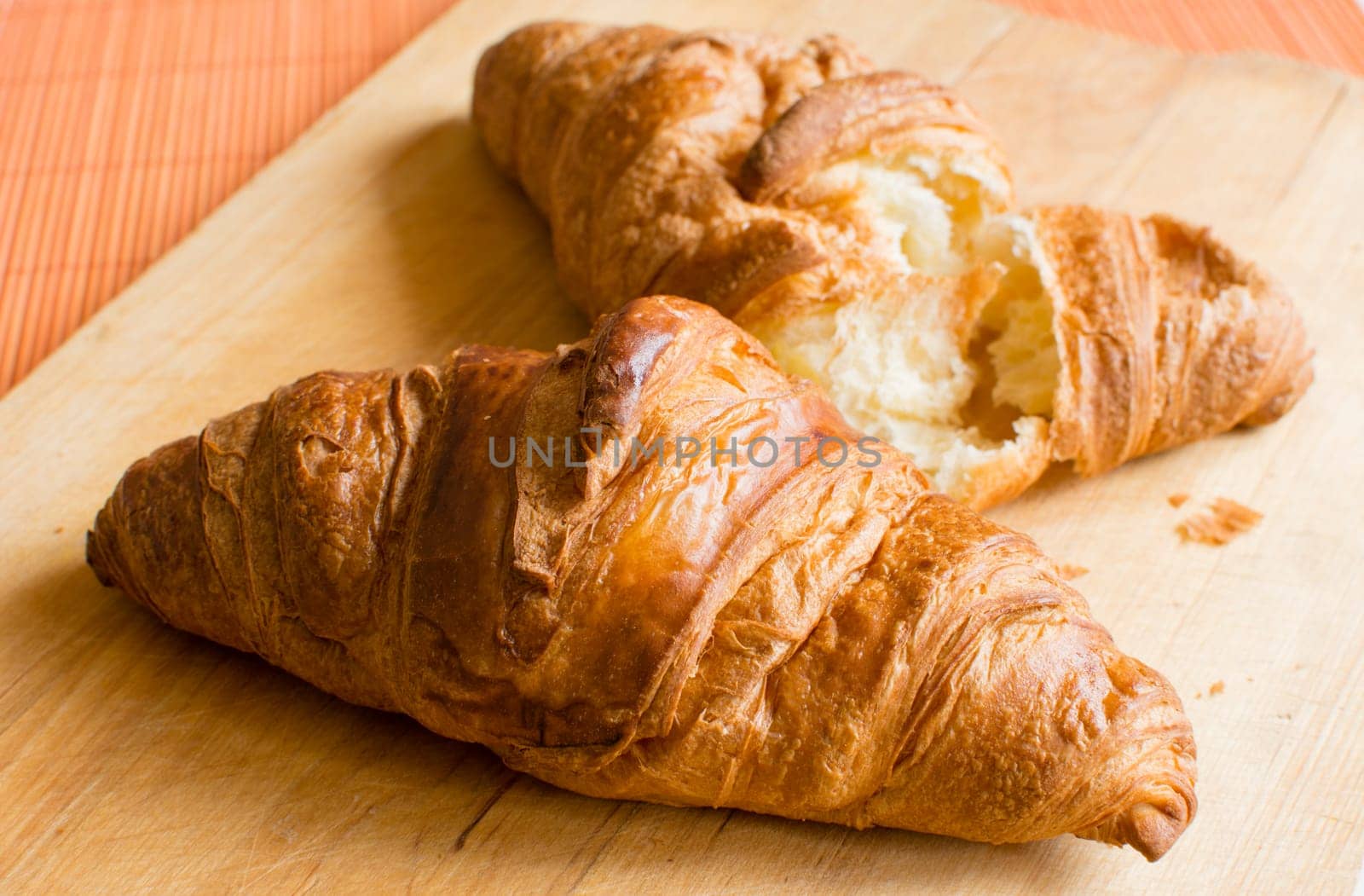 Fresh and tasty croissant