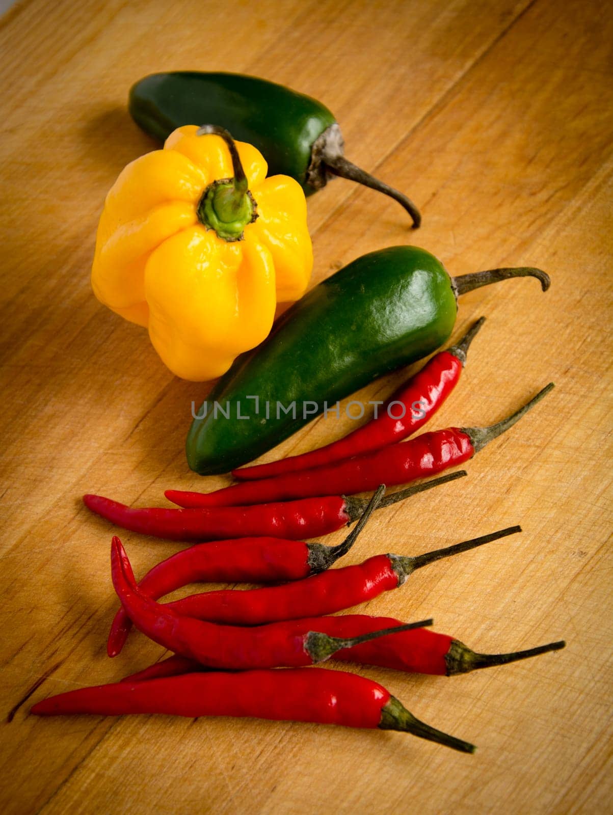 red and green chili pepper